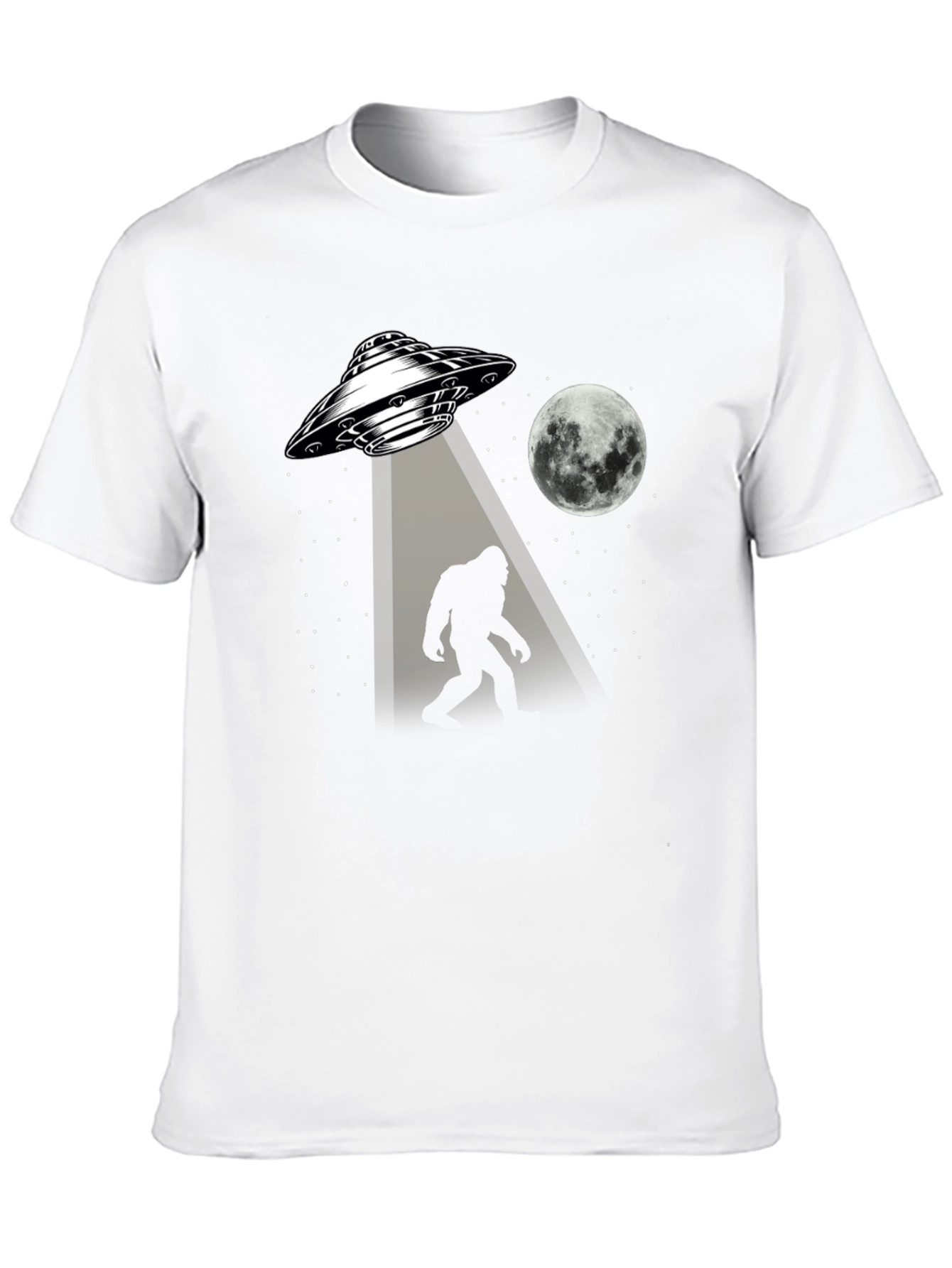Bigfoot Abduction Black T-Shirt