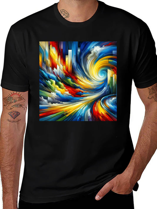 Abstract Swirl Graphic Tee