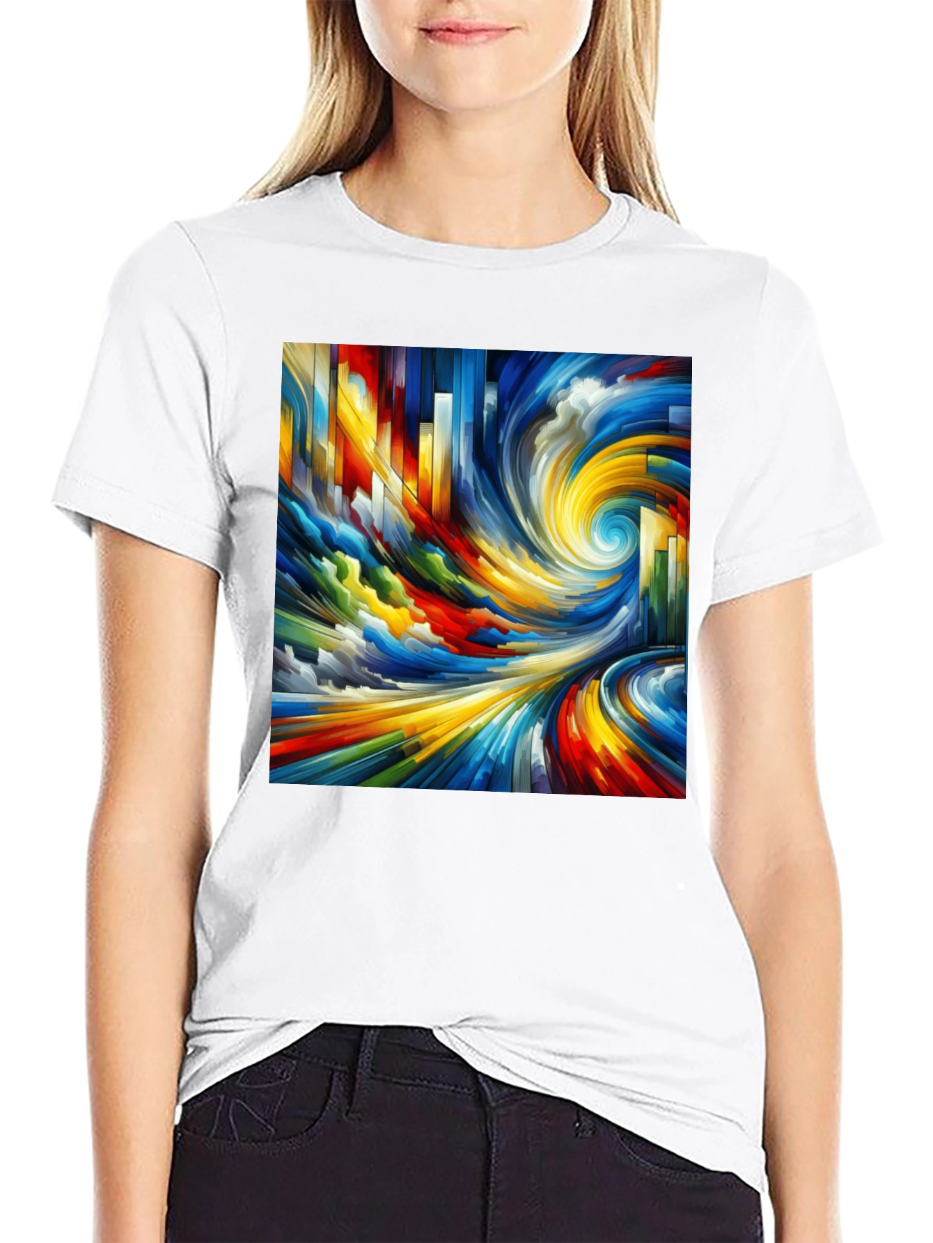 Abstract Swirl Graphic Tee
