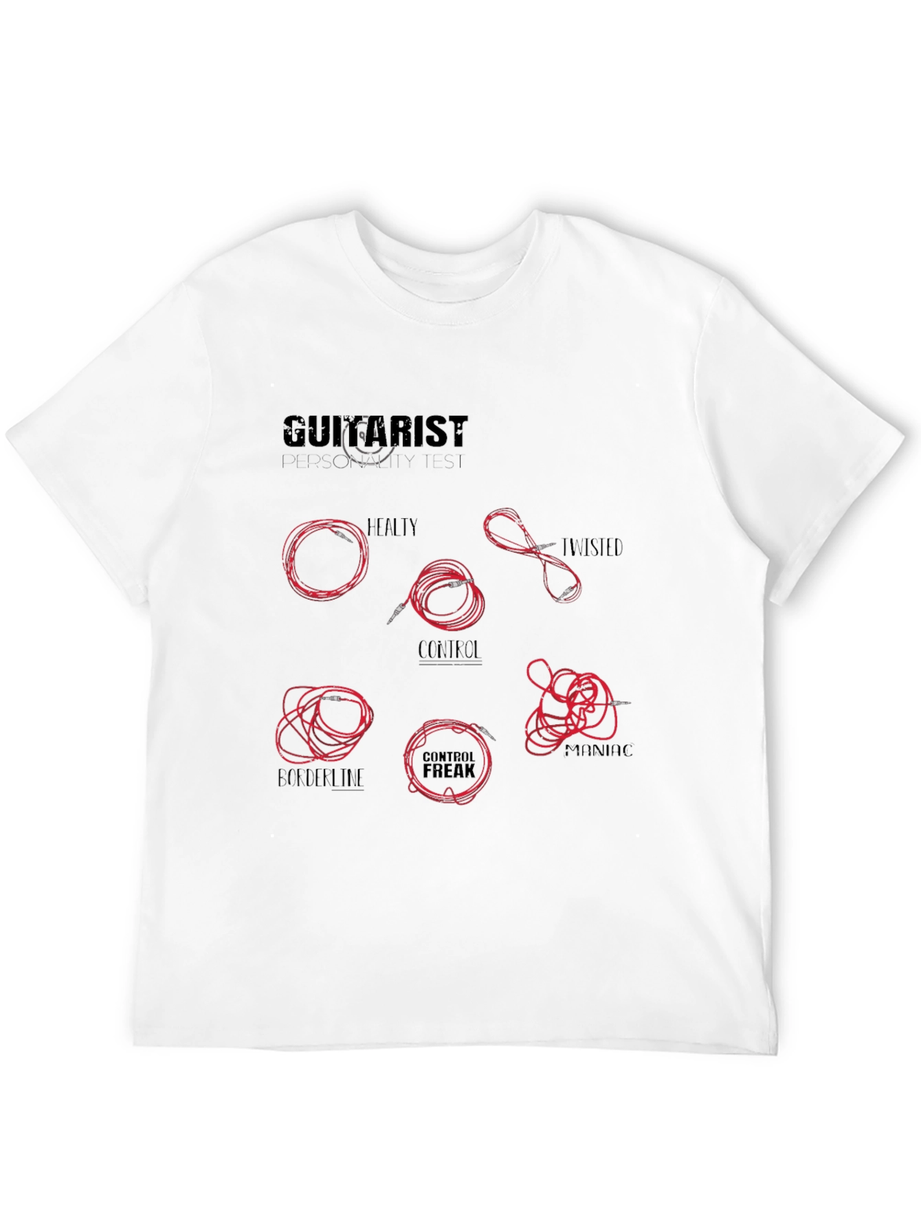 Guitarist Cable Black T-Shirt
