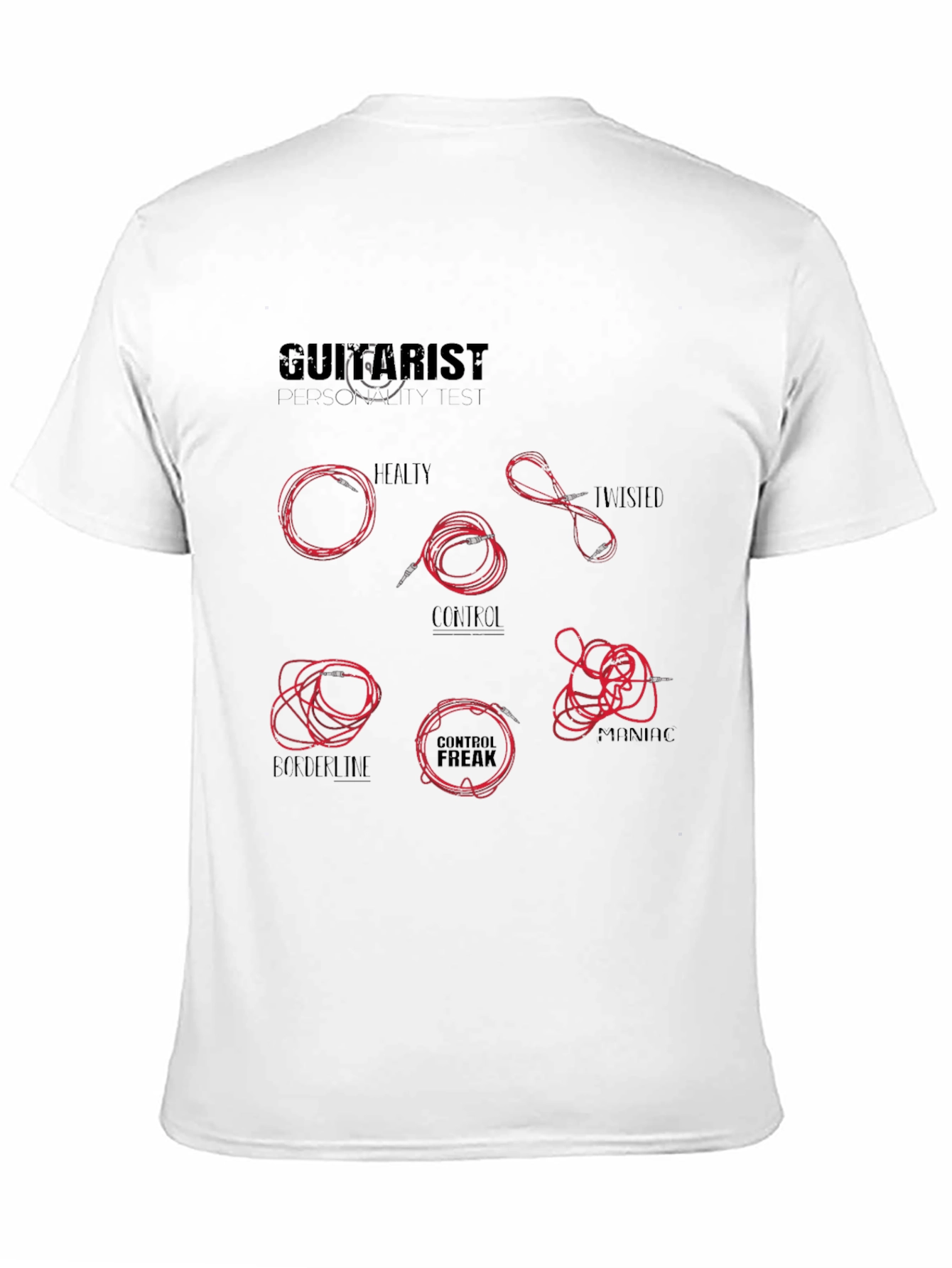 Guitarist Cable Black T-Shirt