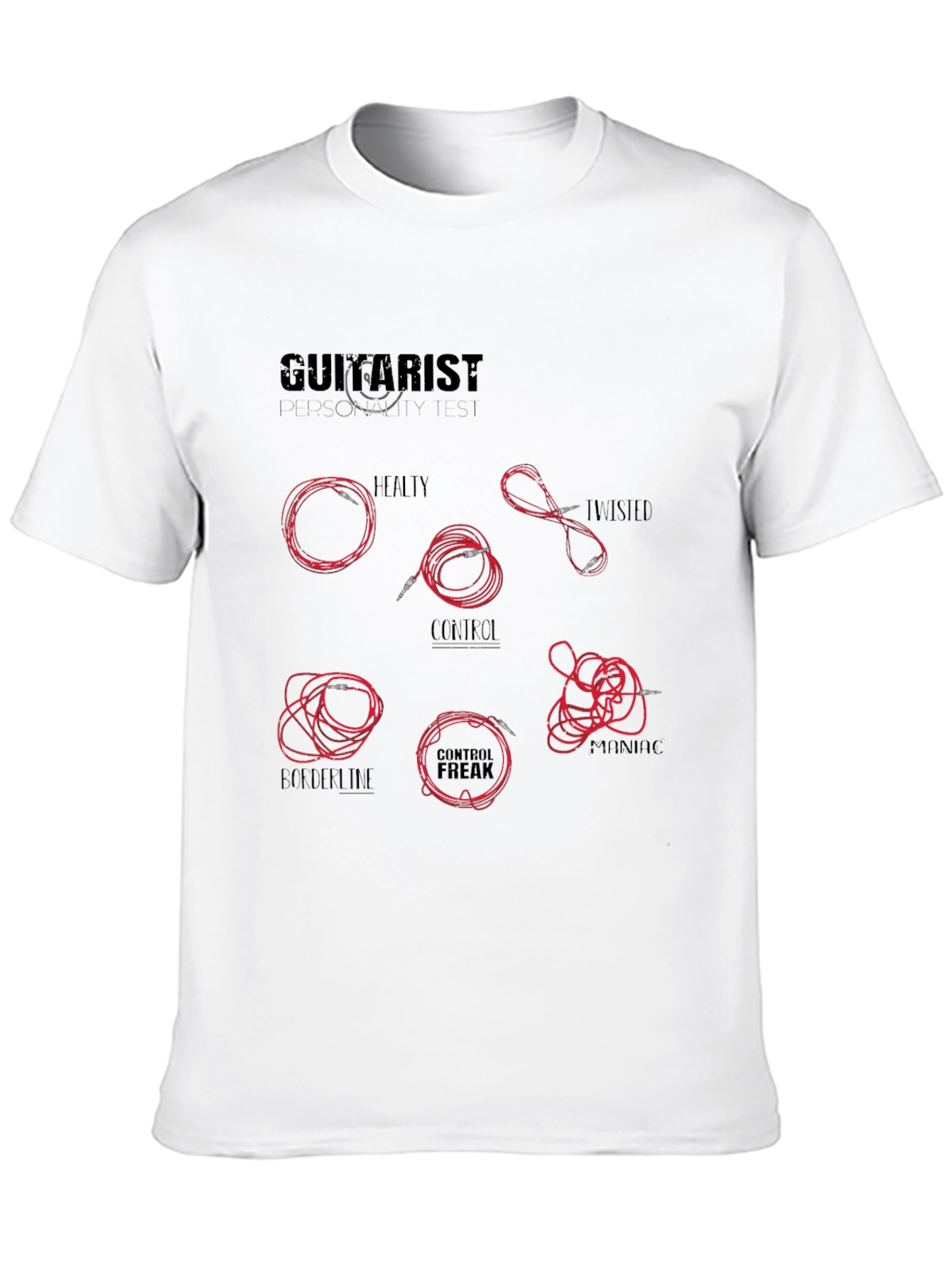 Guitarist Cable Black T-Shirt