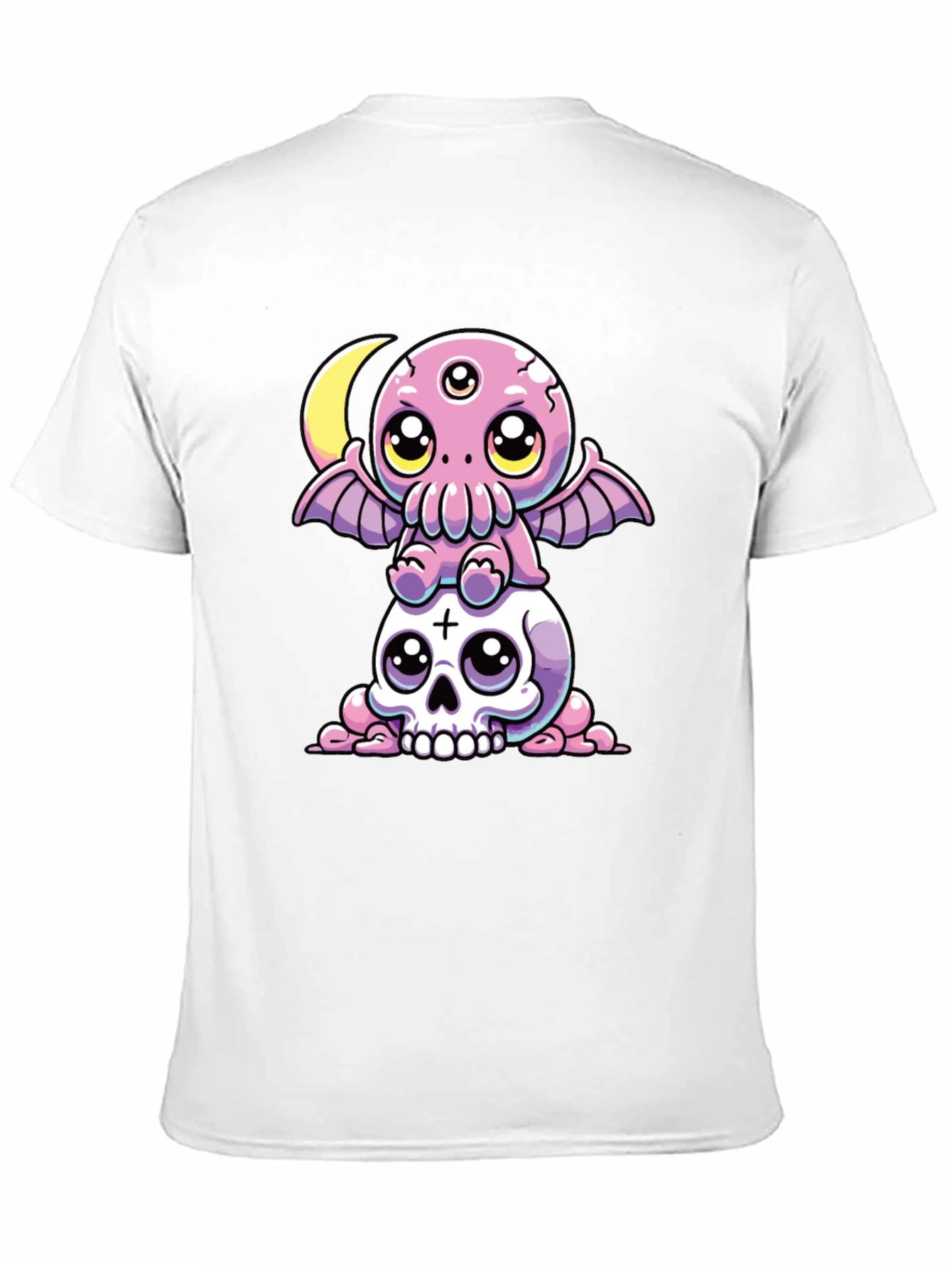 Cthulhu & Skull Graphic Tee - Black