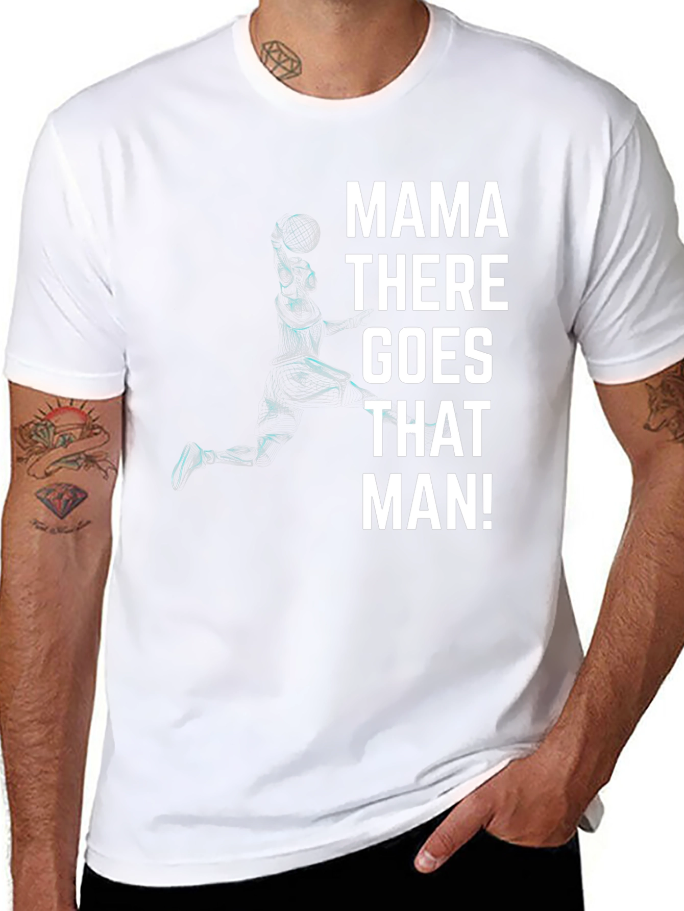 Mama There Goes That Man! Black T-Shirt