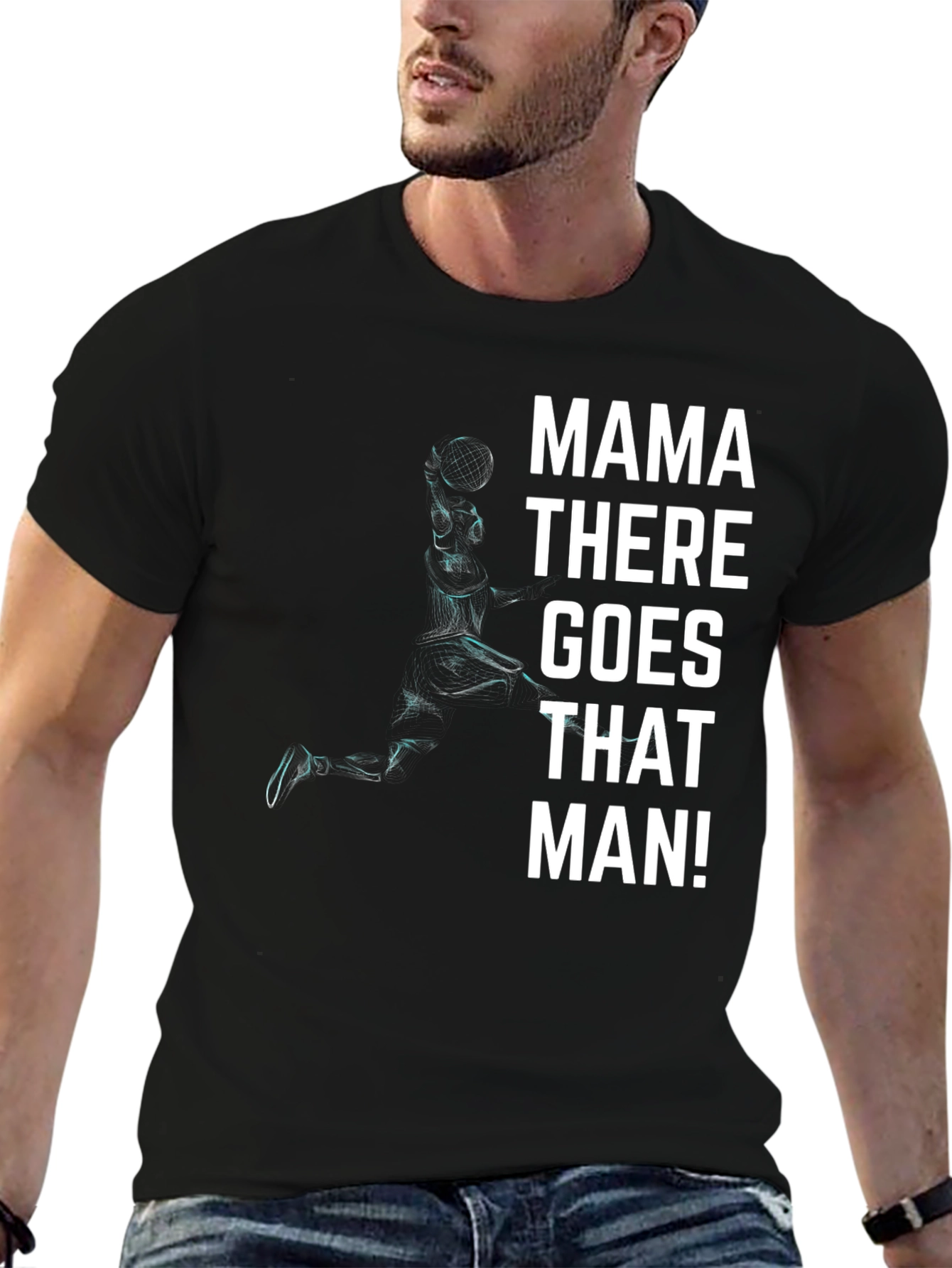 Mama There Goes That Man! Black T-Shirt