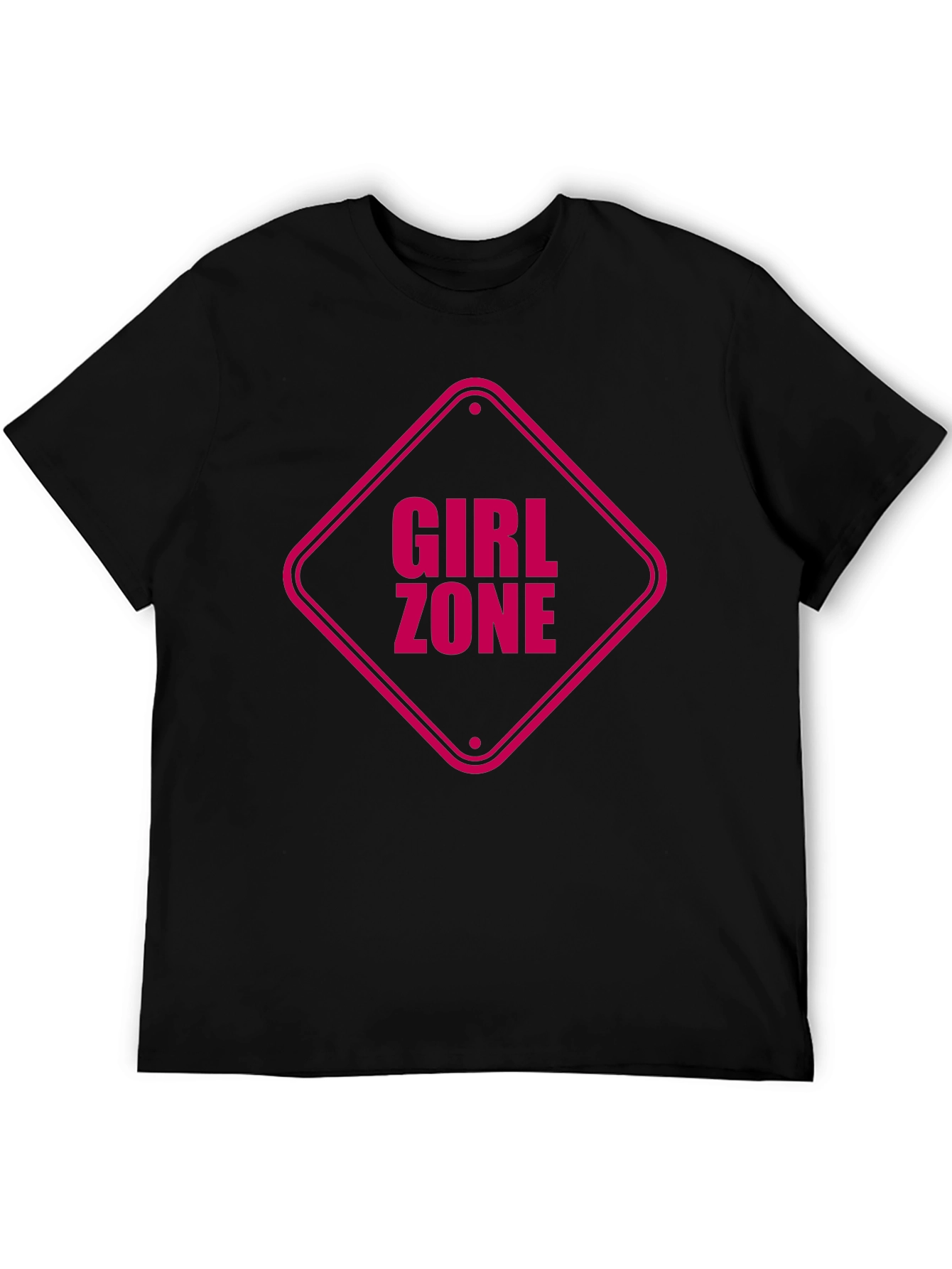 Girl Zone Graphic Tee - Black Cotton T-Shirt