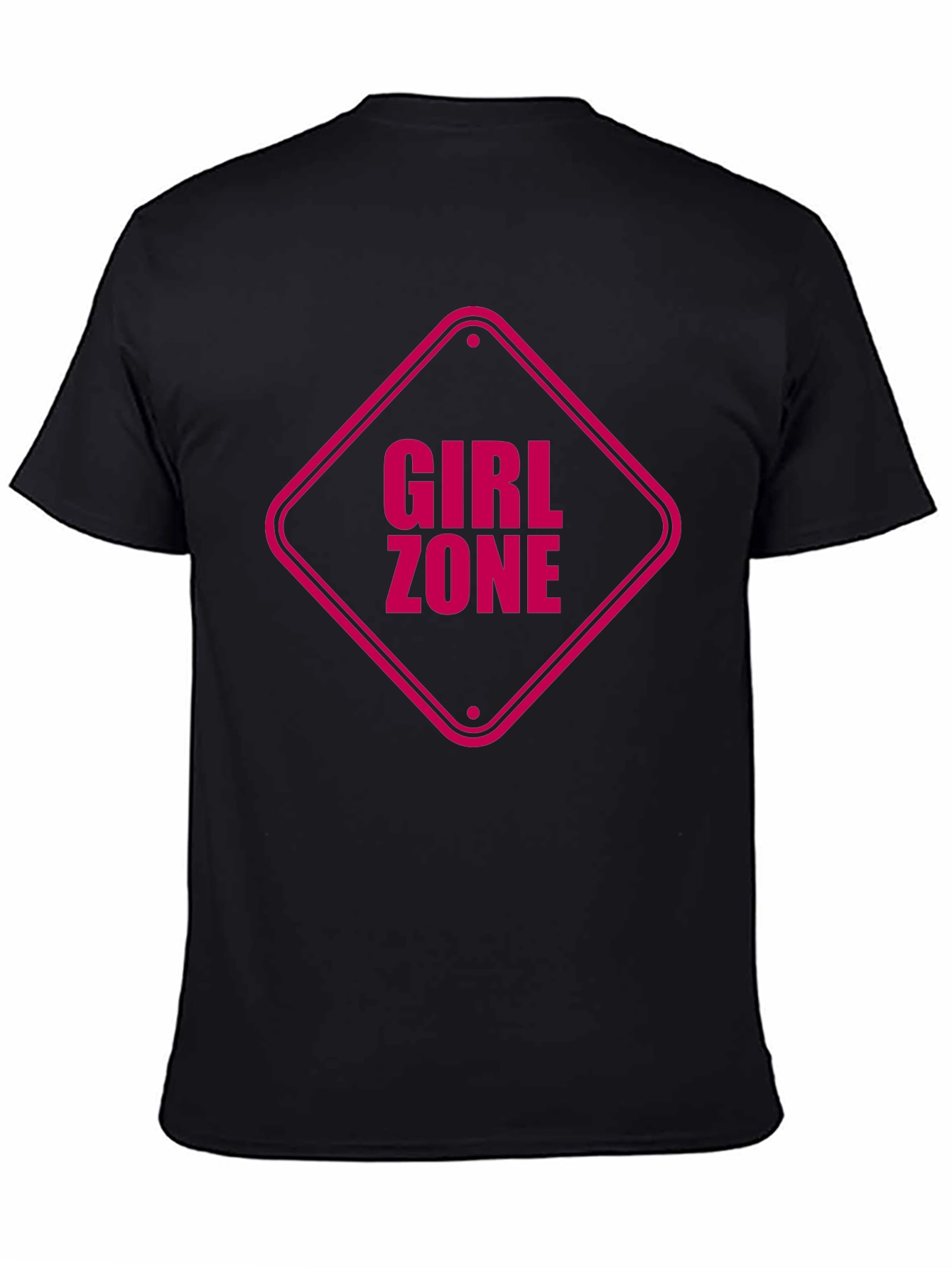 Girl Zone Graphic Tee - Black Cotton T-Shirt