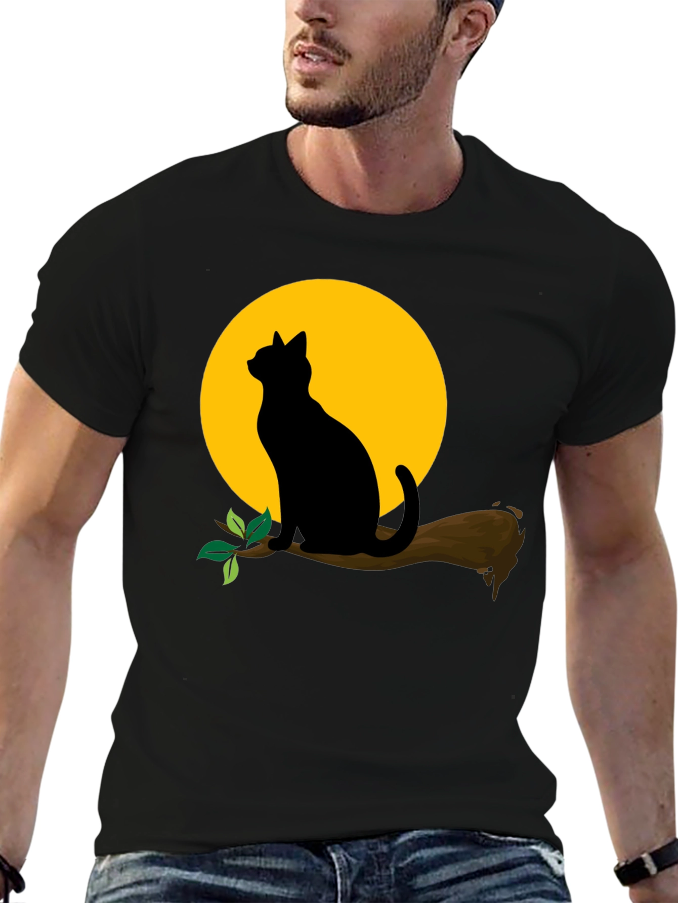 Black Cat Moon T-Shirt