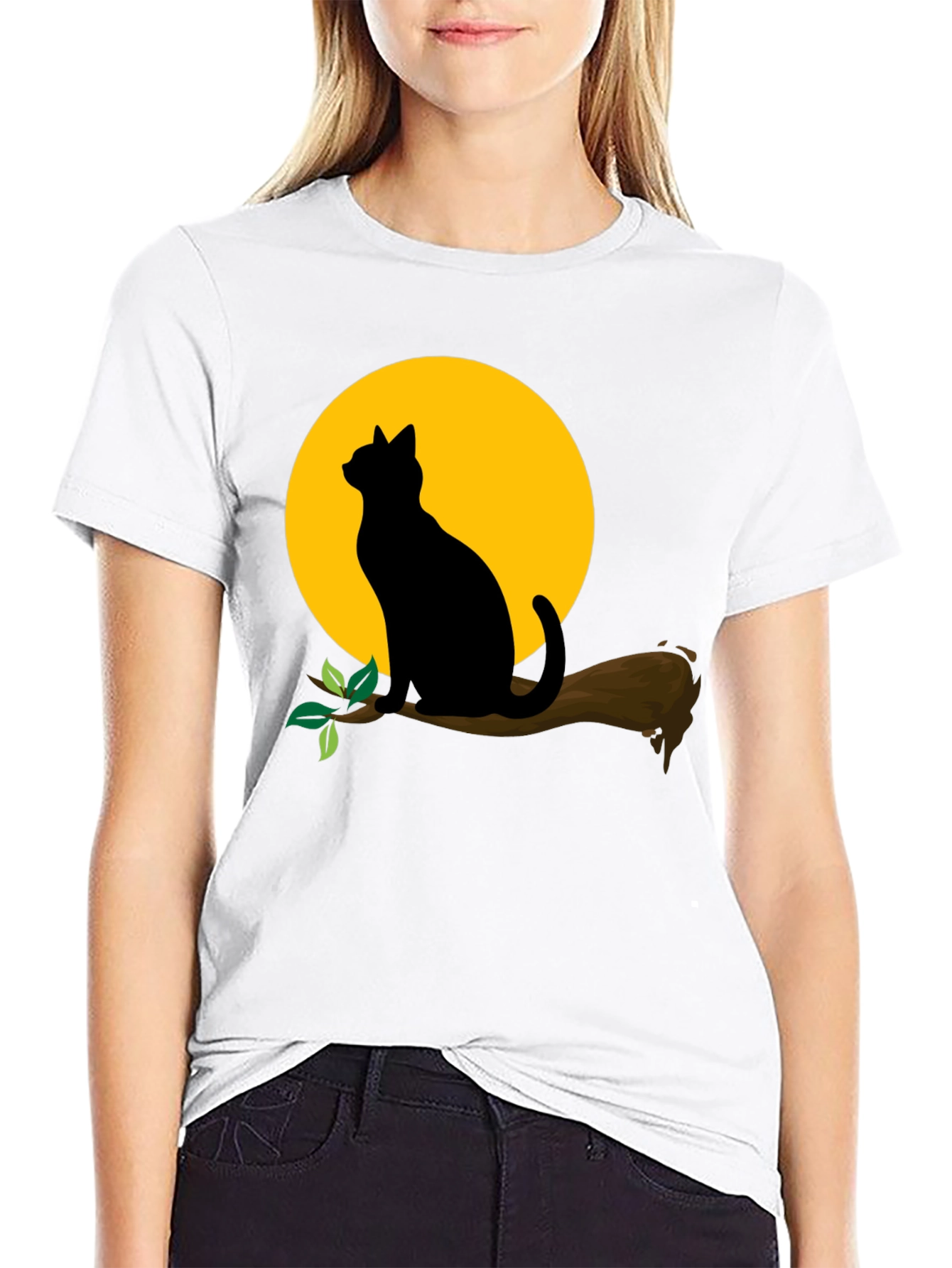 Black Cat Moon T-Shirt
