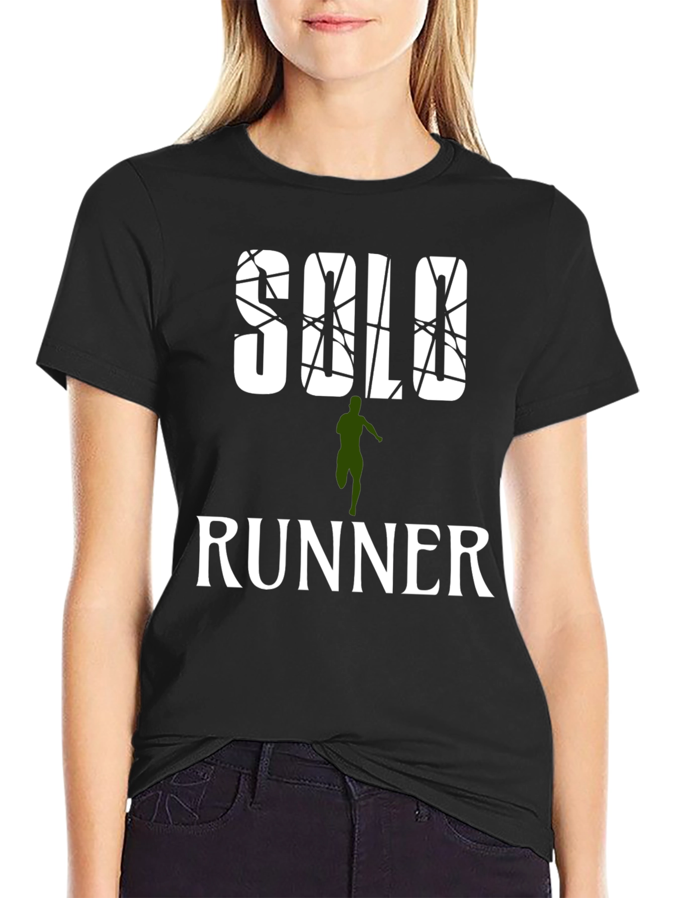Solo Runner Graphic Print Mens T-Shirt