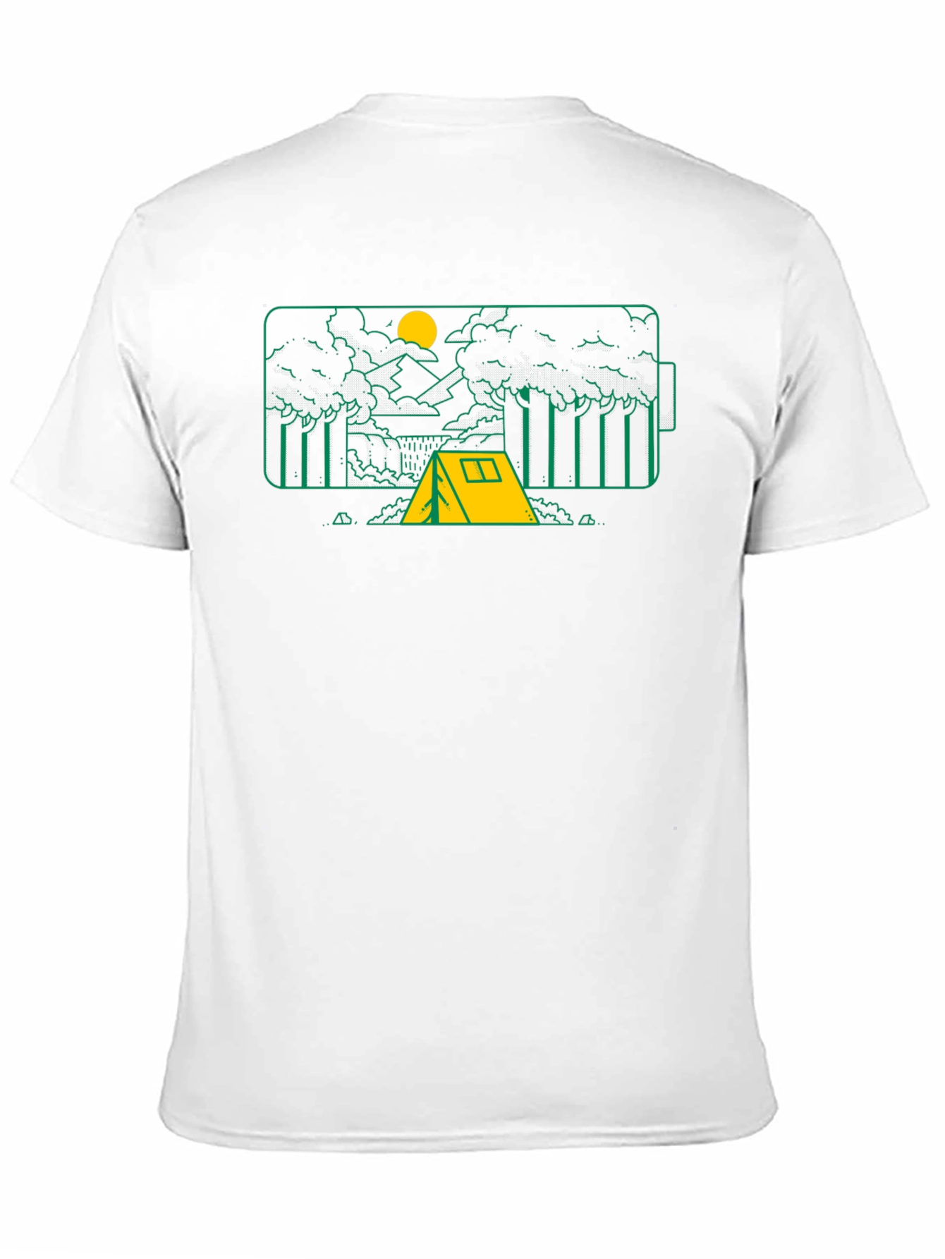 Camping Battery Graphic T-Shirt - Black
