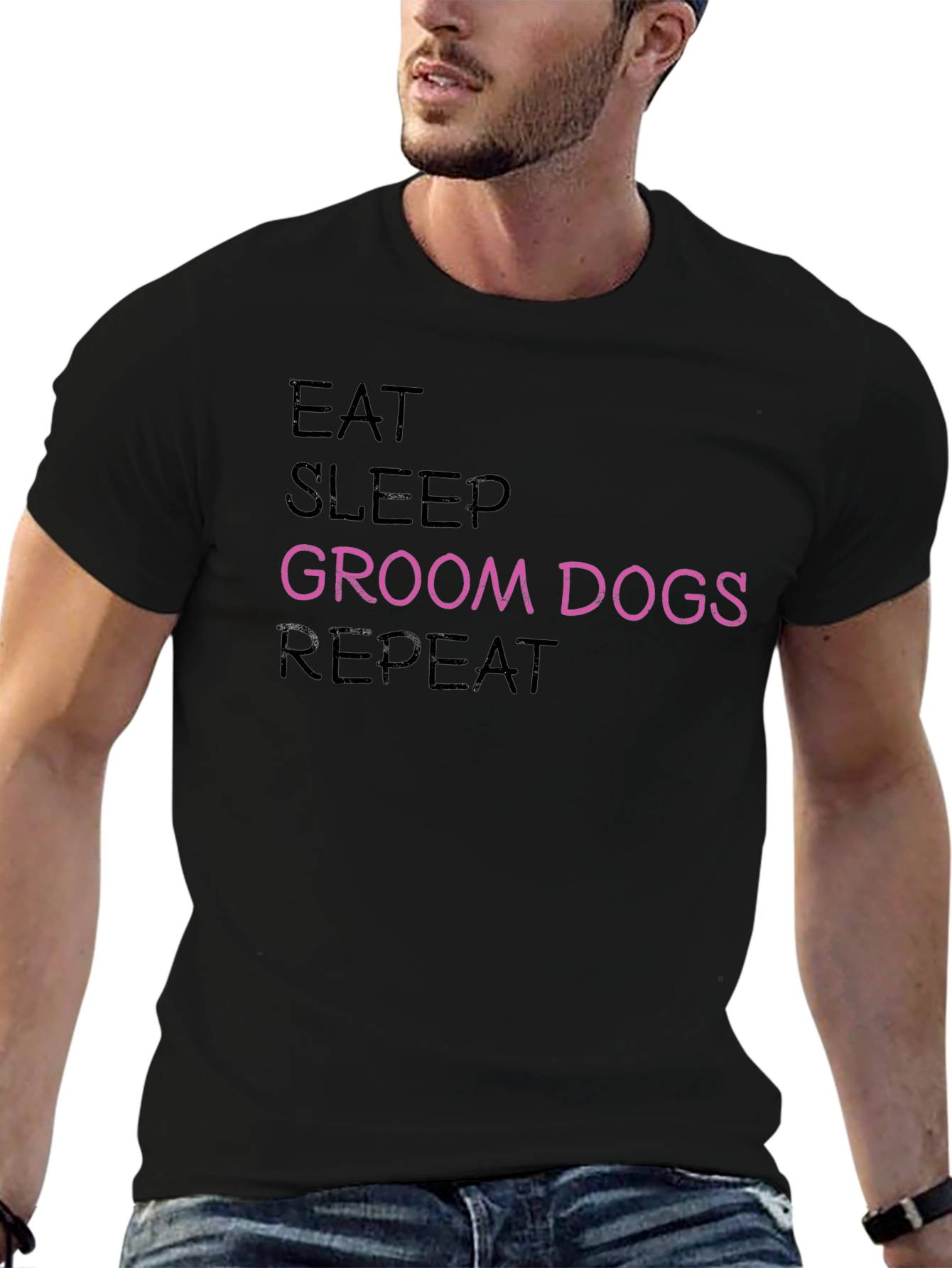Eat Sleep Groom Dogs Repeat T-Shirt