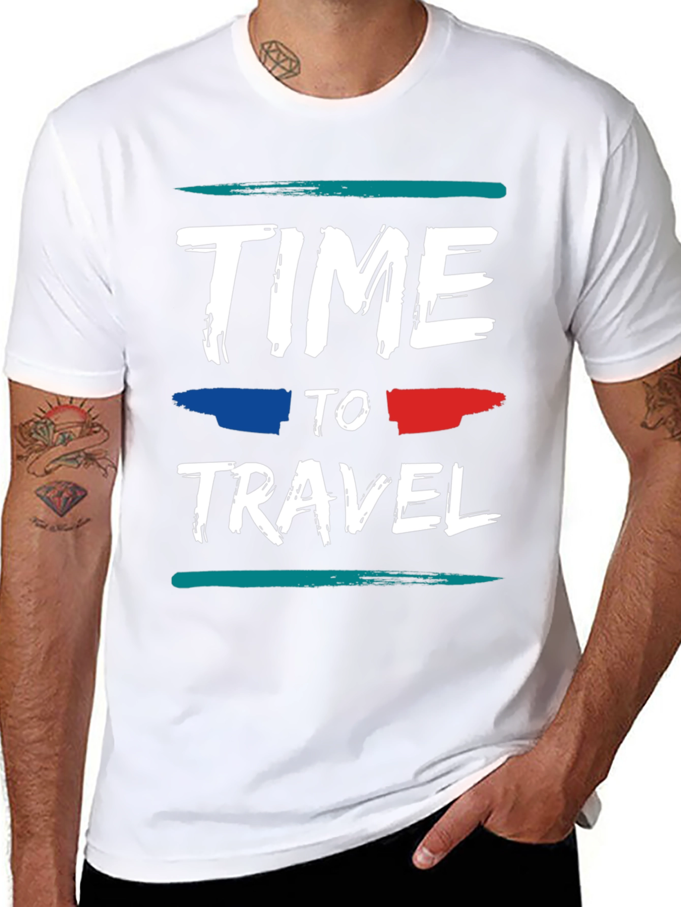 Time to Travel Graphic Tee - Stylish Black T-Shirt