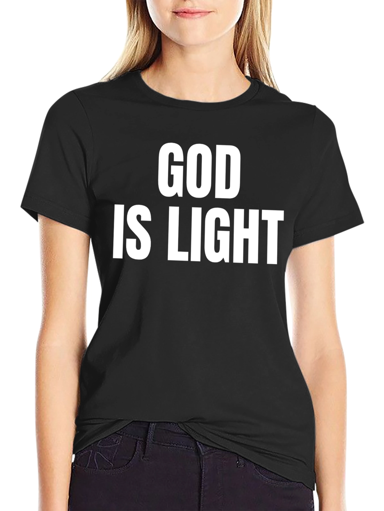 God Is Light Graphic T-Shirt - Trendy Religious Tee