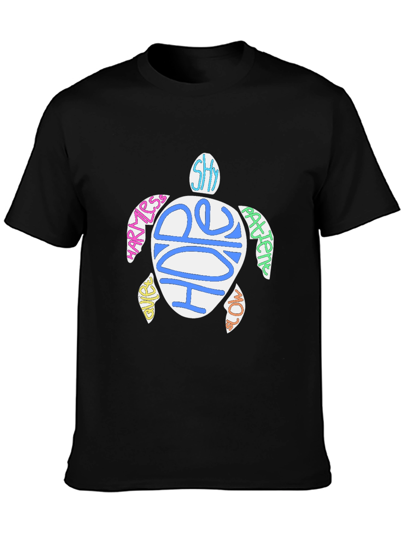 Sea Turtle Word Art Graphic T-Shirt