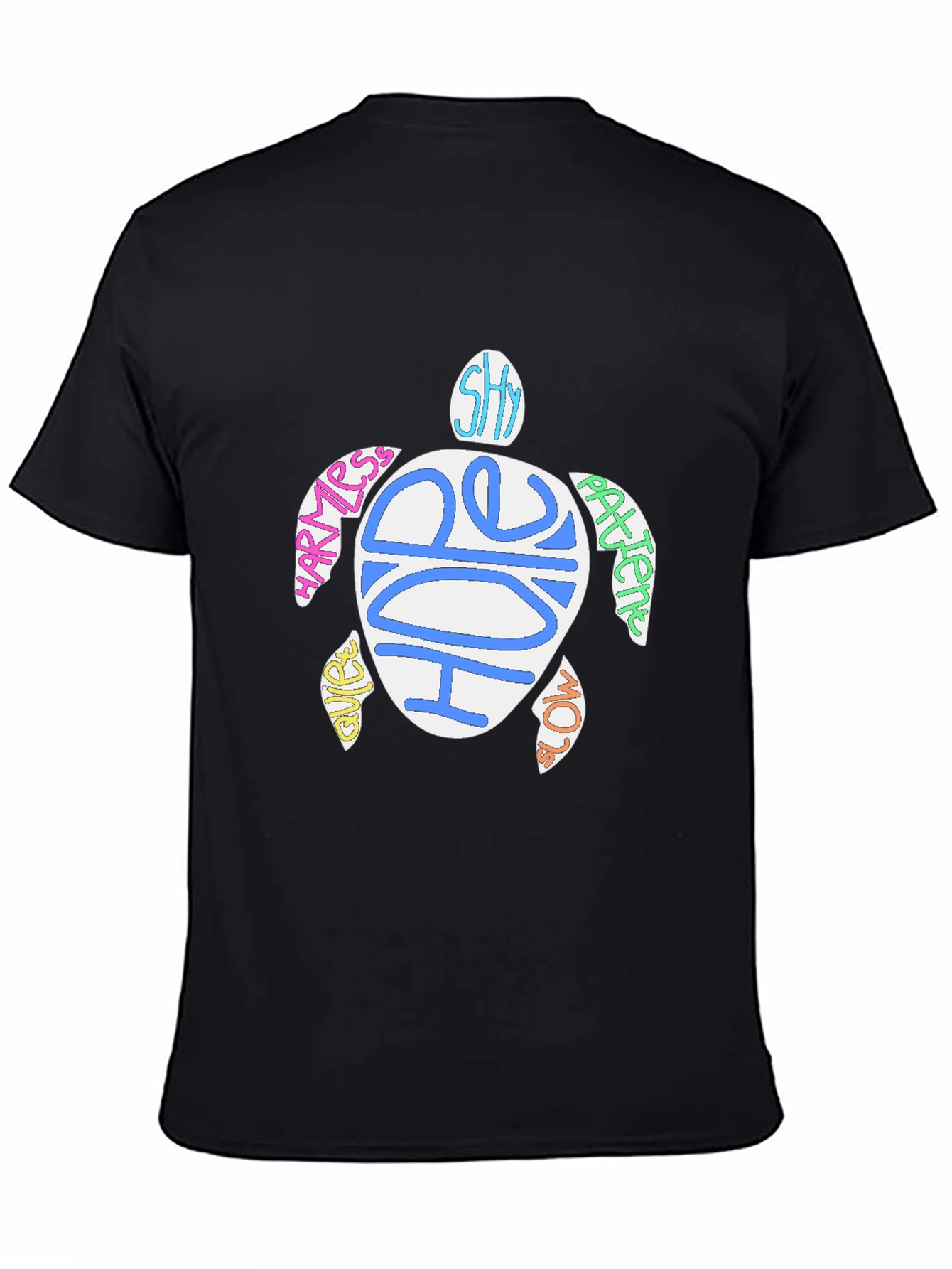Sea Turtle Word Art Graphic T-Shirt