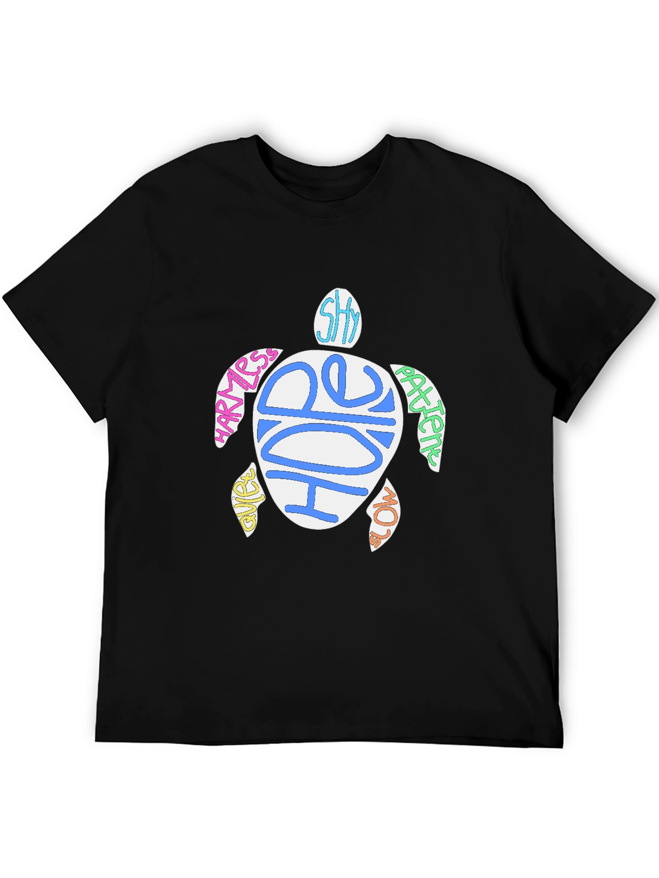 Sea Turtle Word Art Graphic T-Shirt