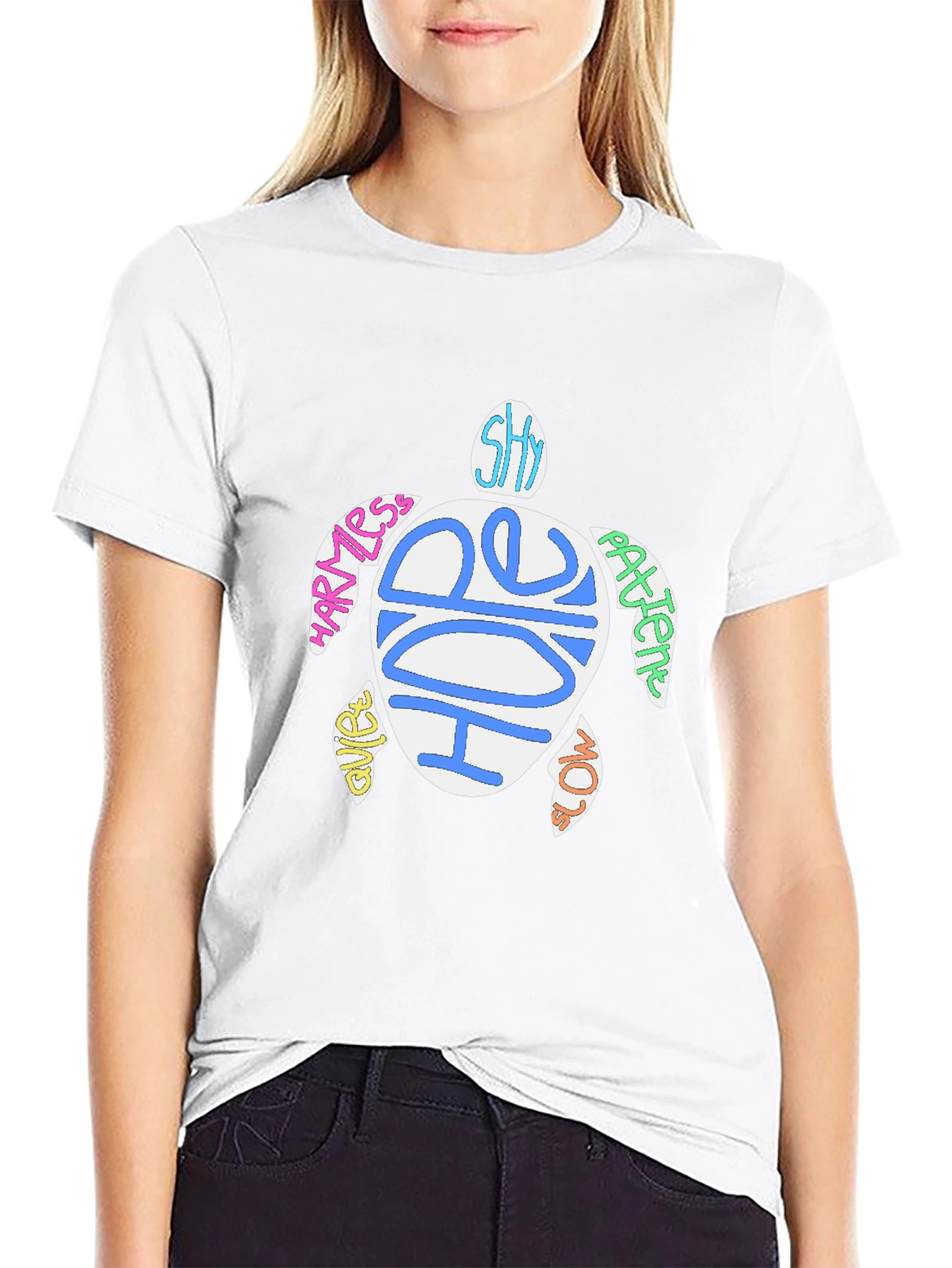 Sea Turtle Word Art Graphic T-Shirt