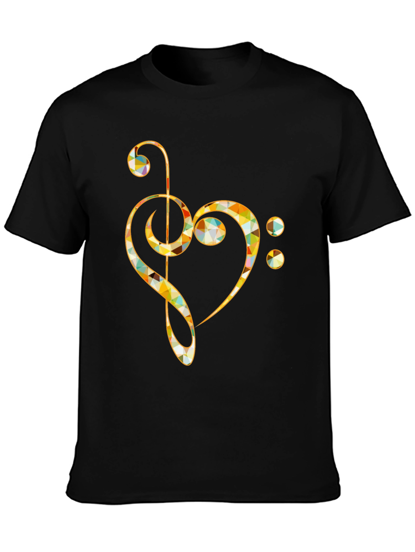Music Note Heart T-Shirt - Artistic Design