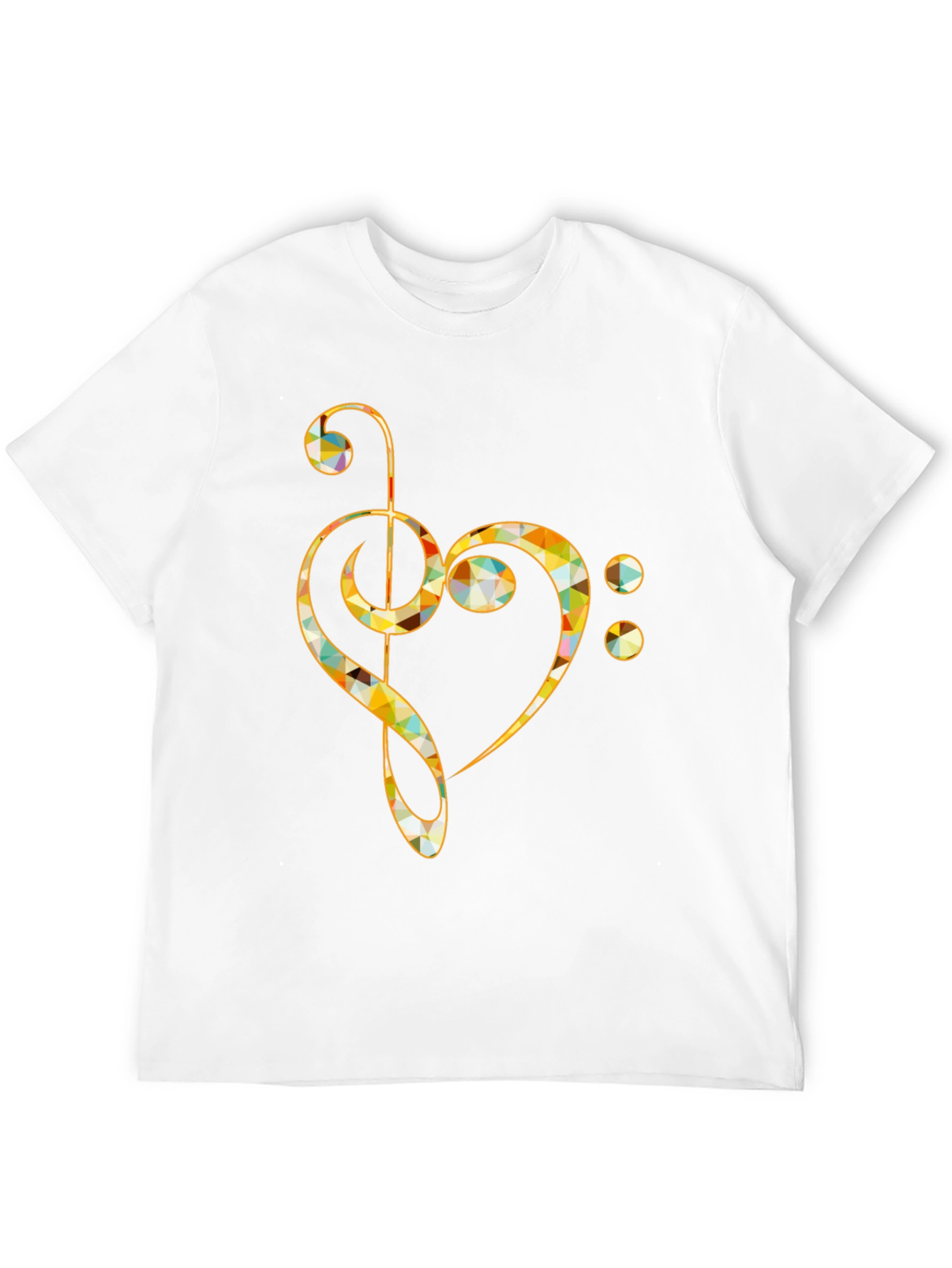 Music Note Heart T-Shirt - Artistic Design