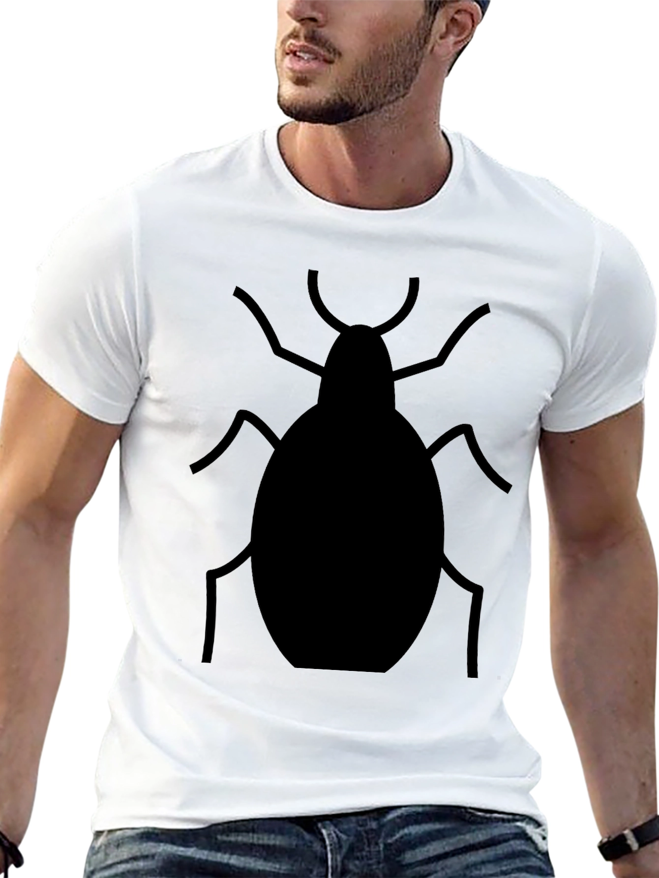 Bug Graphic T-Shirt - Black Cotton Tee