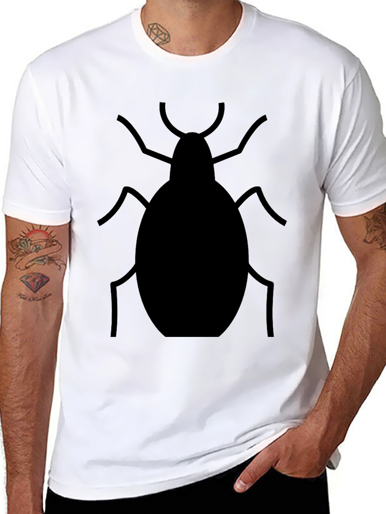 Bug Graphic T-Shirt - Black Cotton Tee