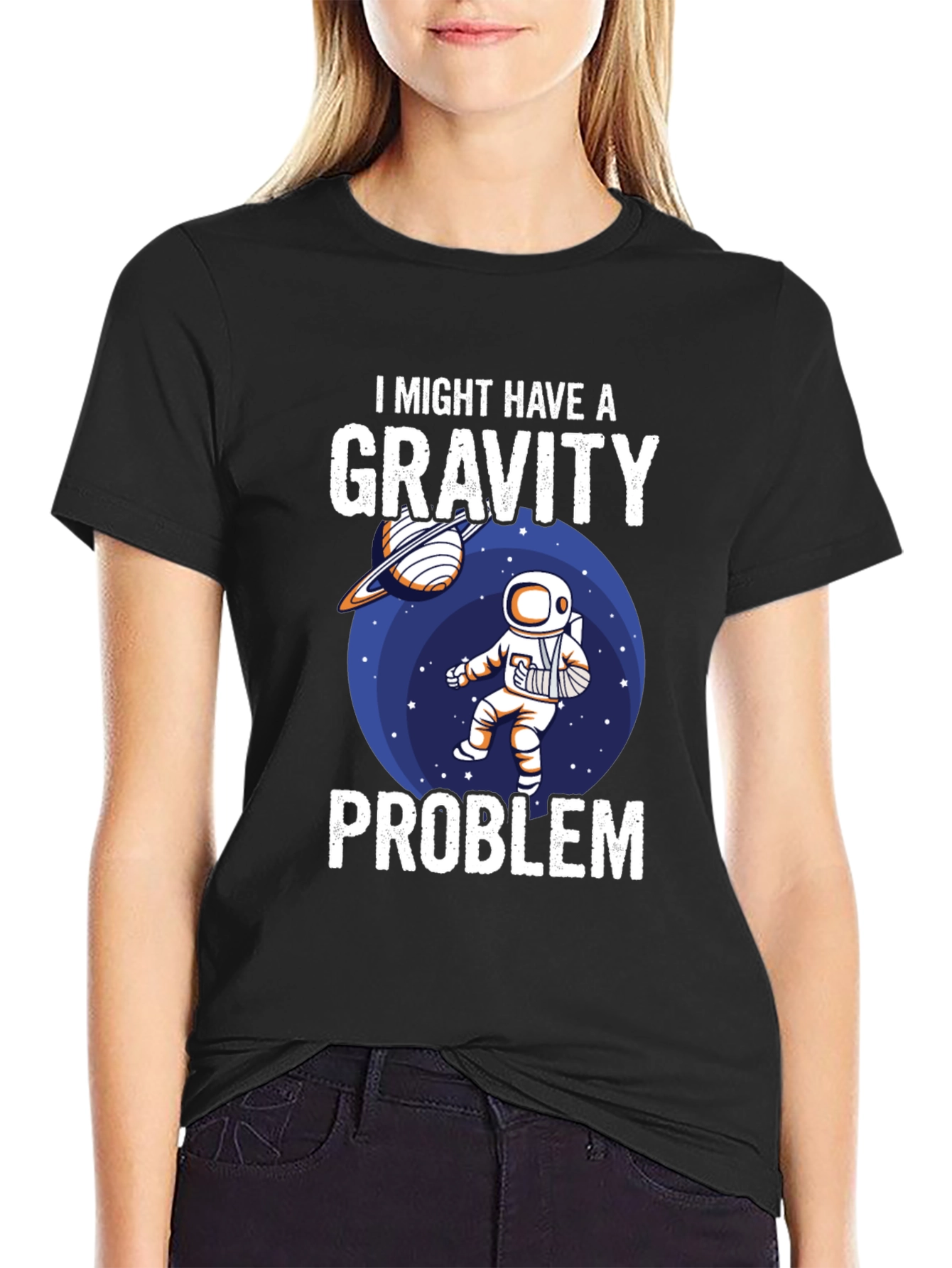 Gravity Problem T-Shirt - Astronaut Design