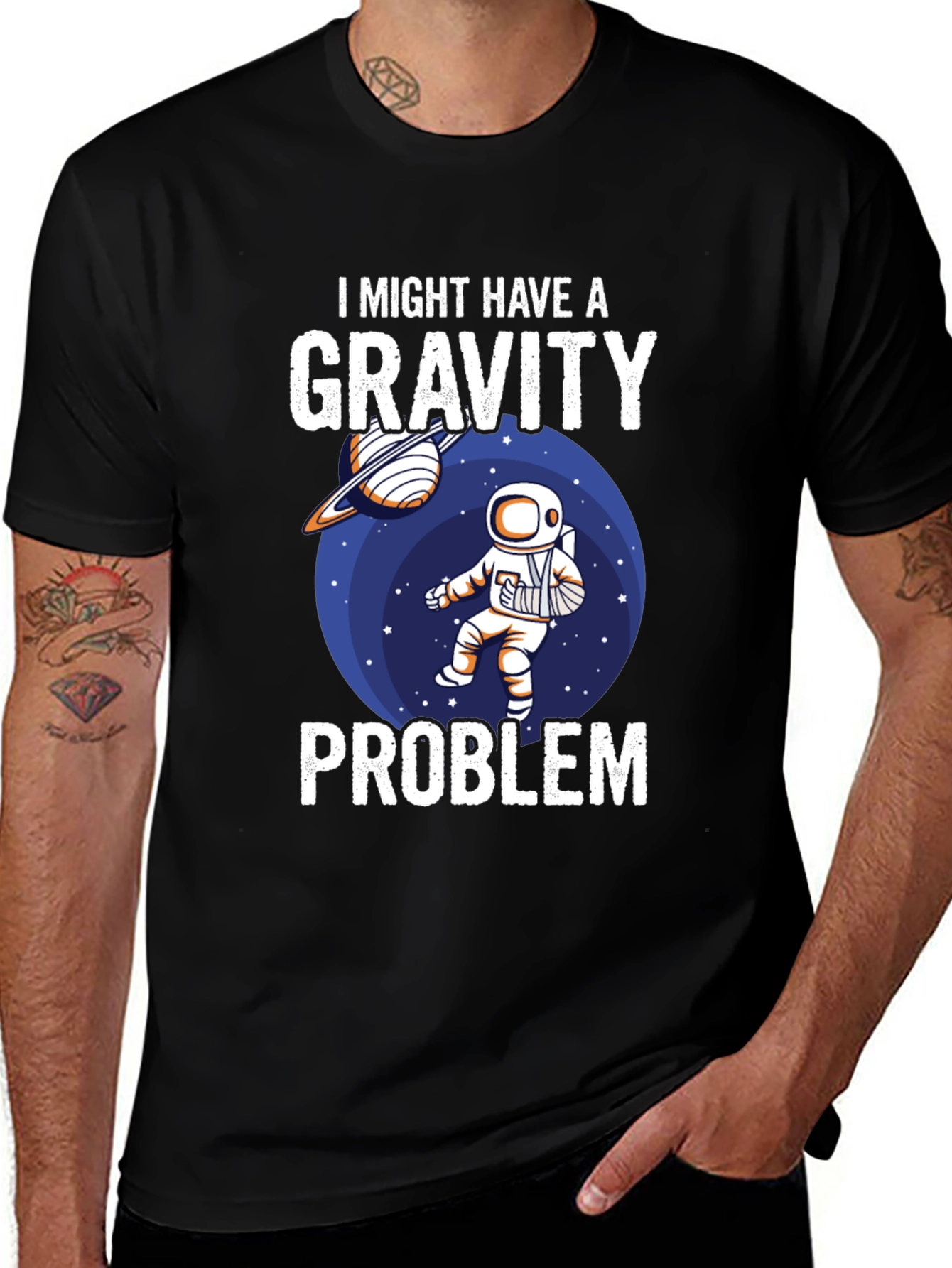 Gravity Problem T-Shirt - Astronaut Design