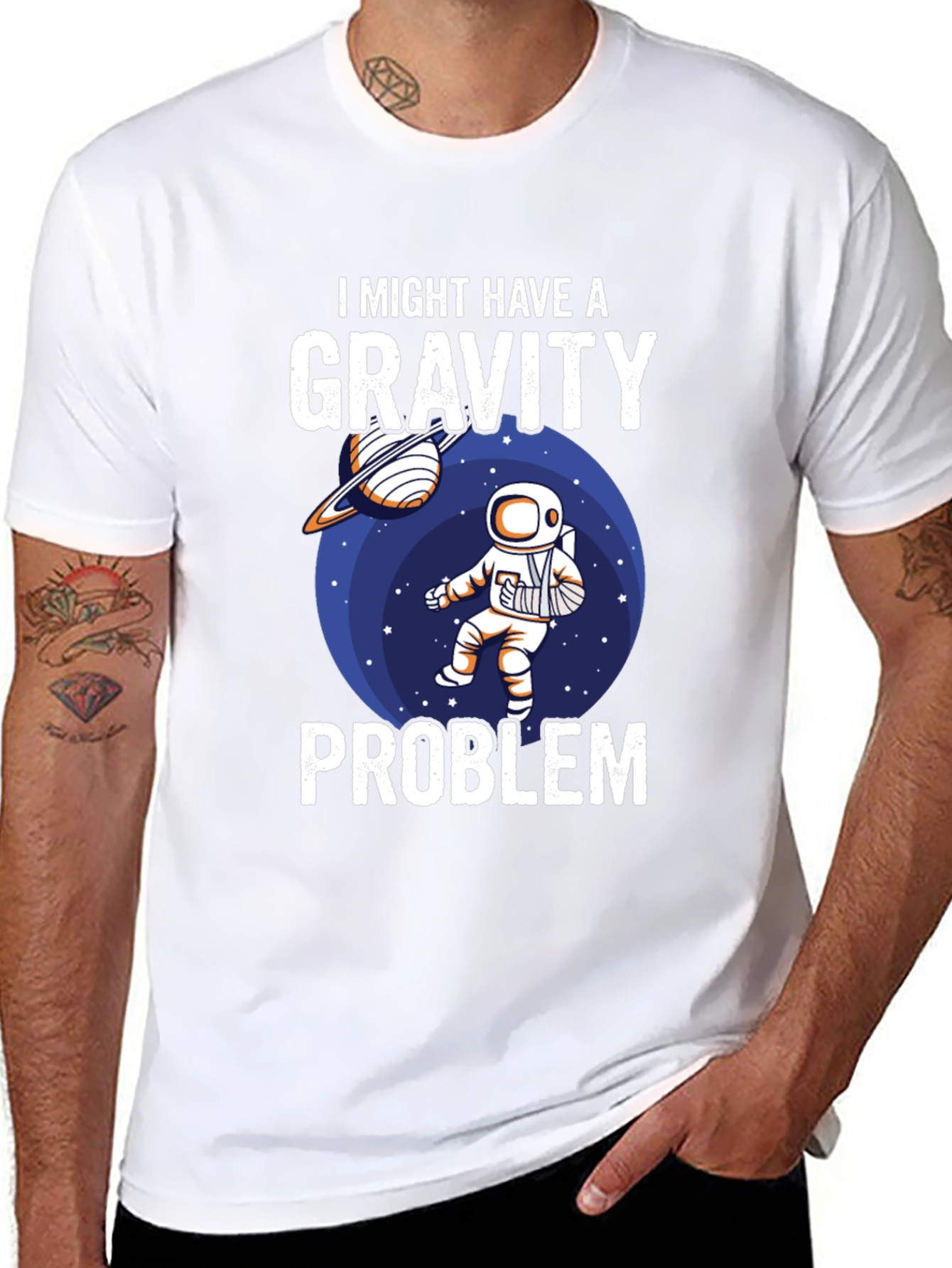 Gravity Problem T-Shirt - Astronaut Design