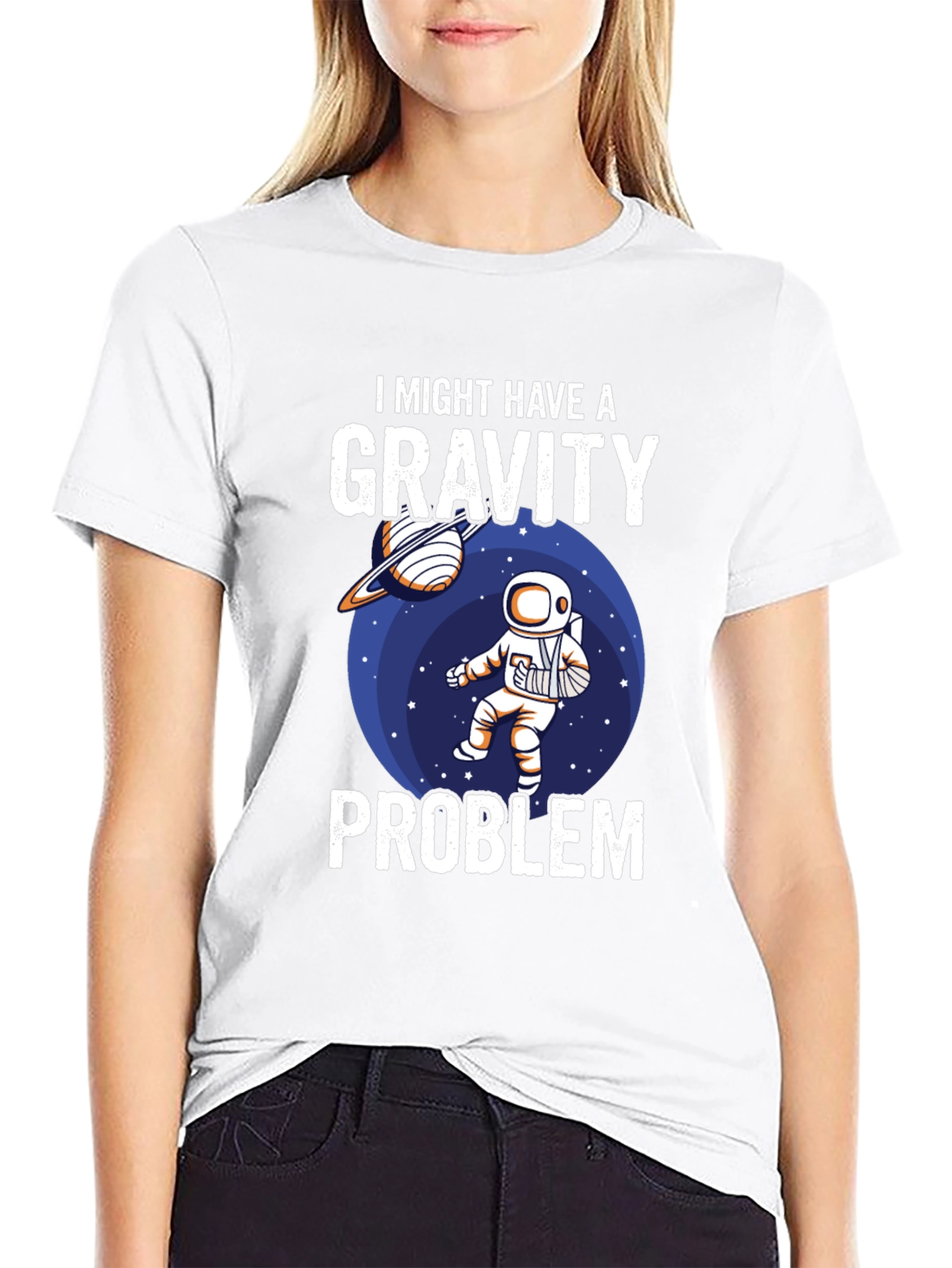 Gravity Problem T-Shirt - Astronaut Design