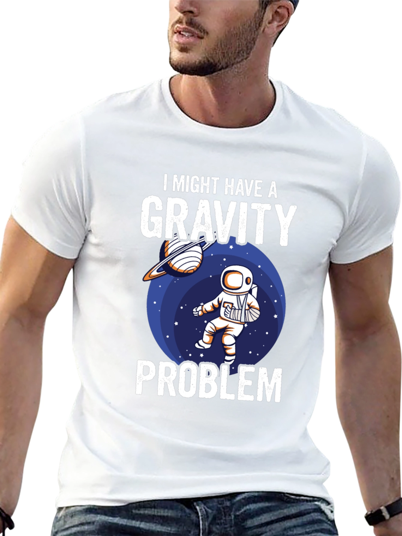Gravity Problem T-Shirt - Astronaut Design