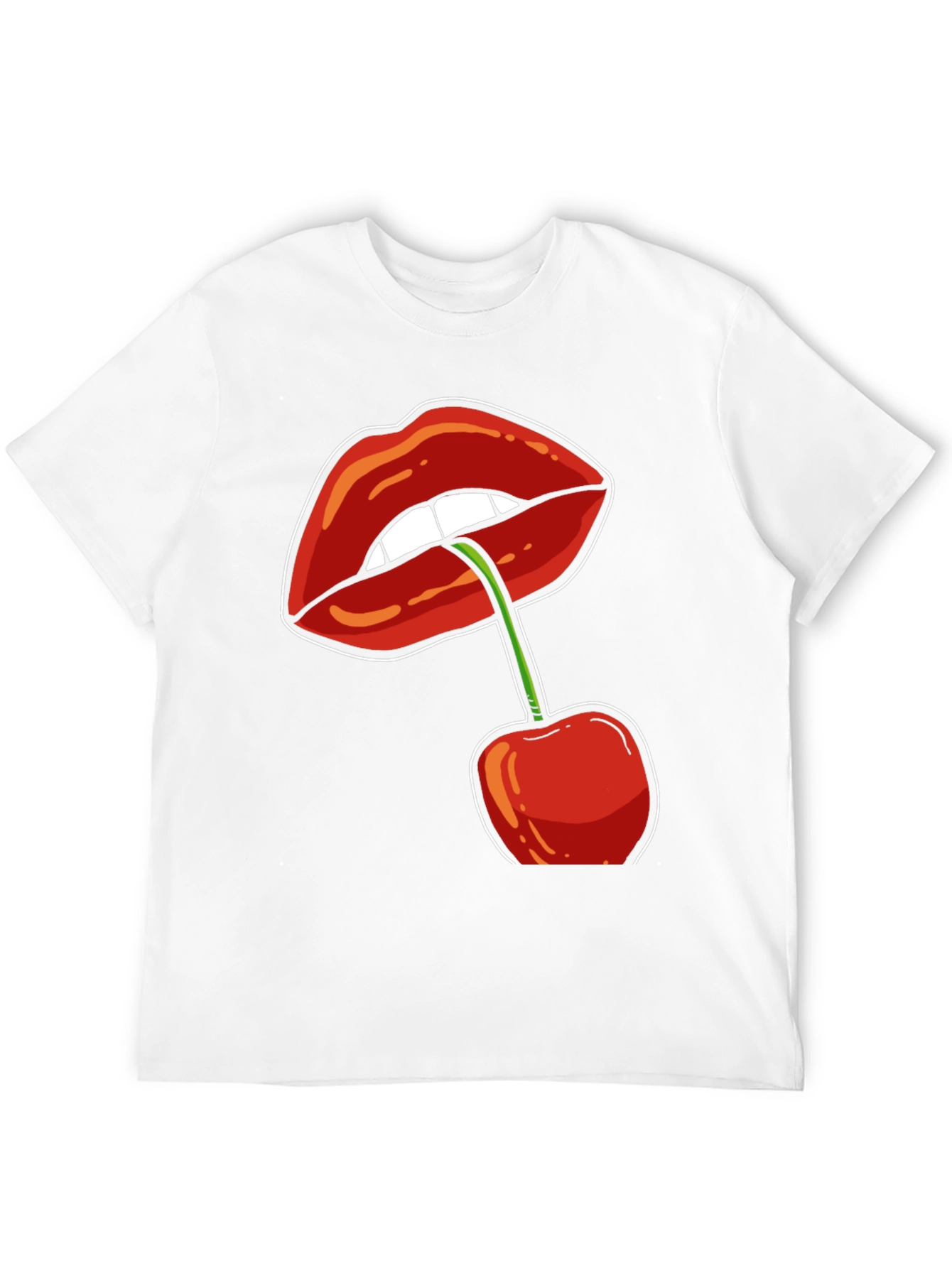 Lips and Cherry Graphic T-Shirt - Unisex