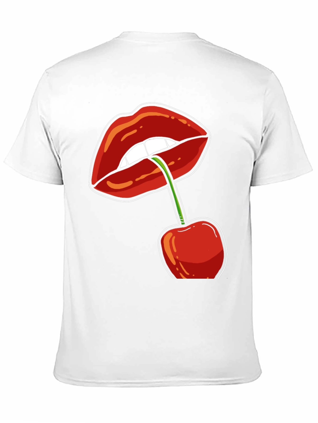 Lips and Cherry Graphic T-Shirt - Unisex