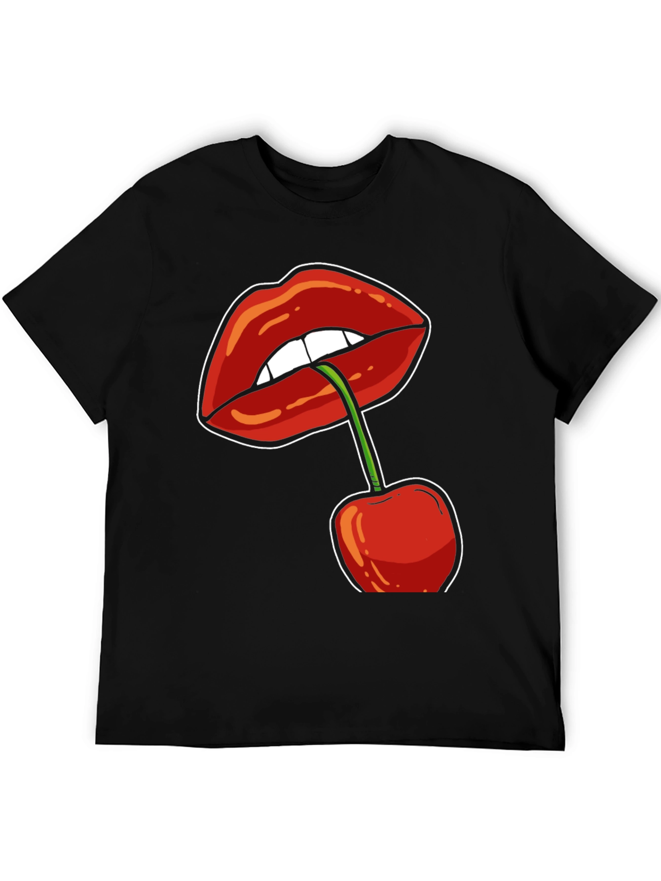 Lips and Cherry Graphic T-Shirt - Unisex