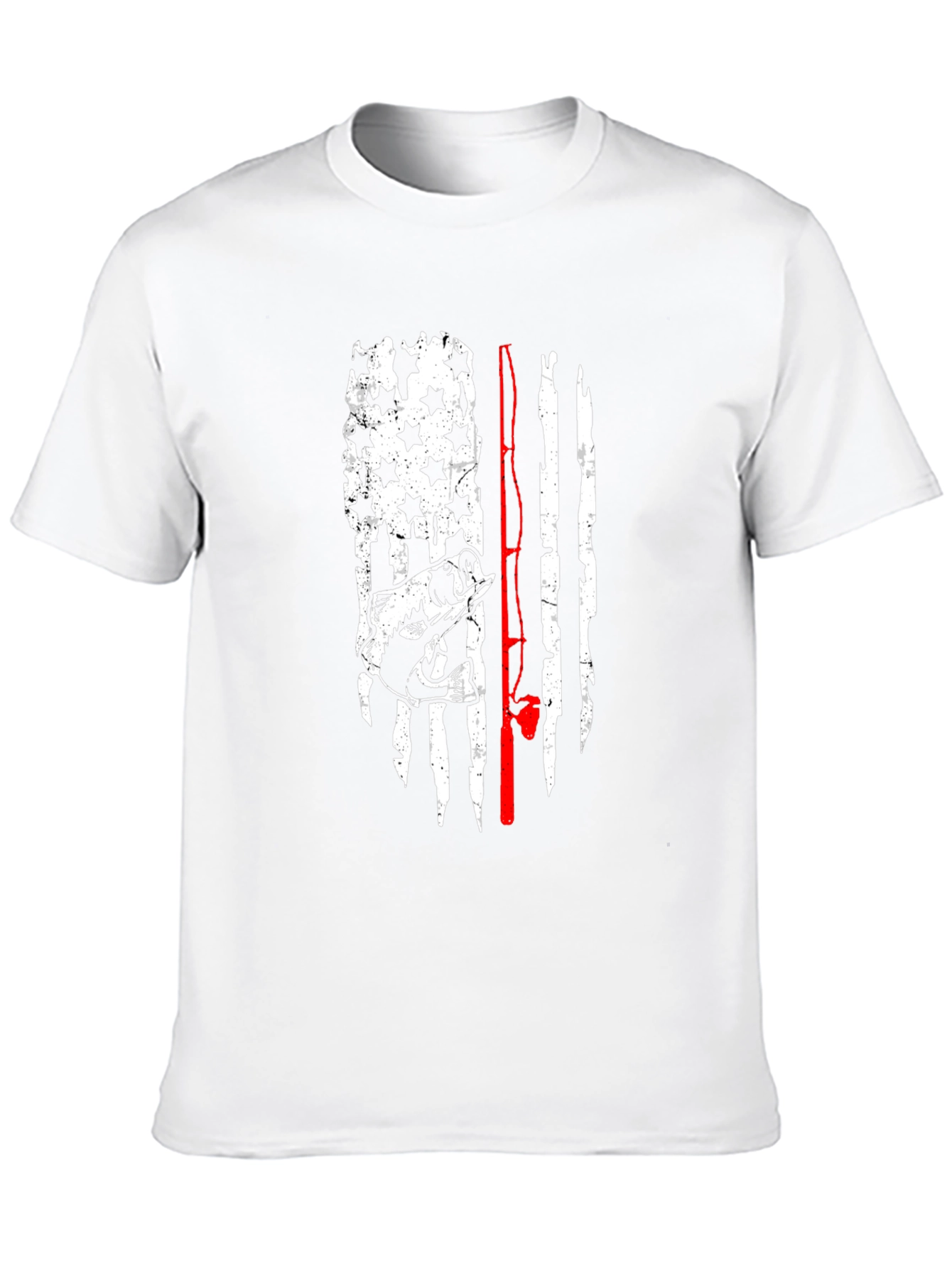 Fishing Flag Graphic Tee - Mens Black T-Shirt