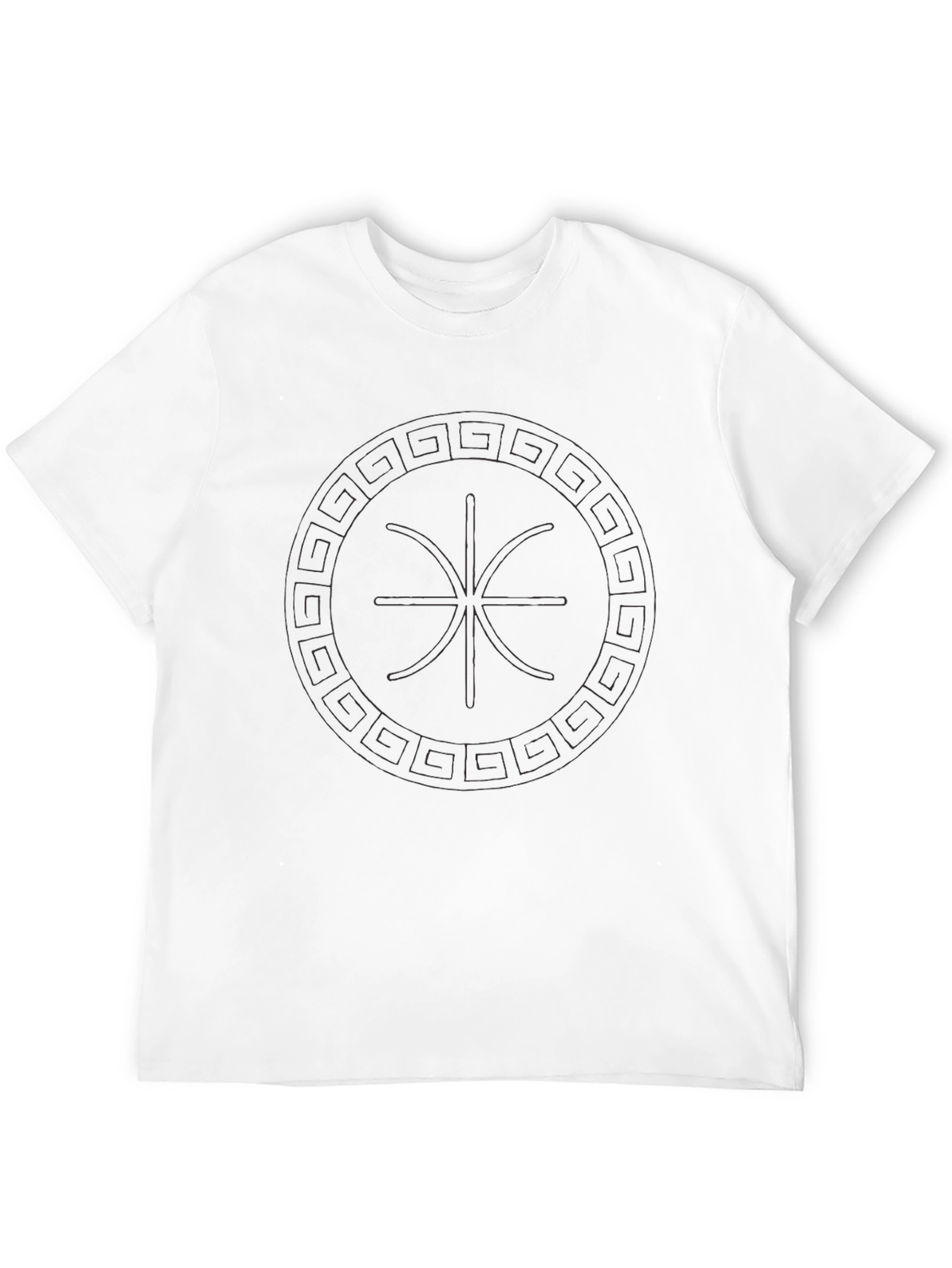 Geometric Circle Graphic Tee - Stylish Black T-Shirt