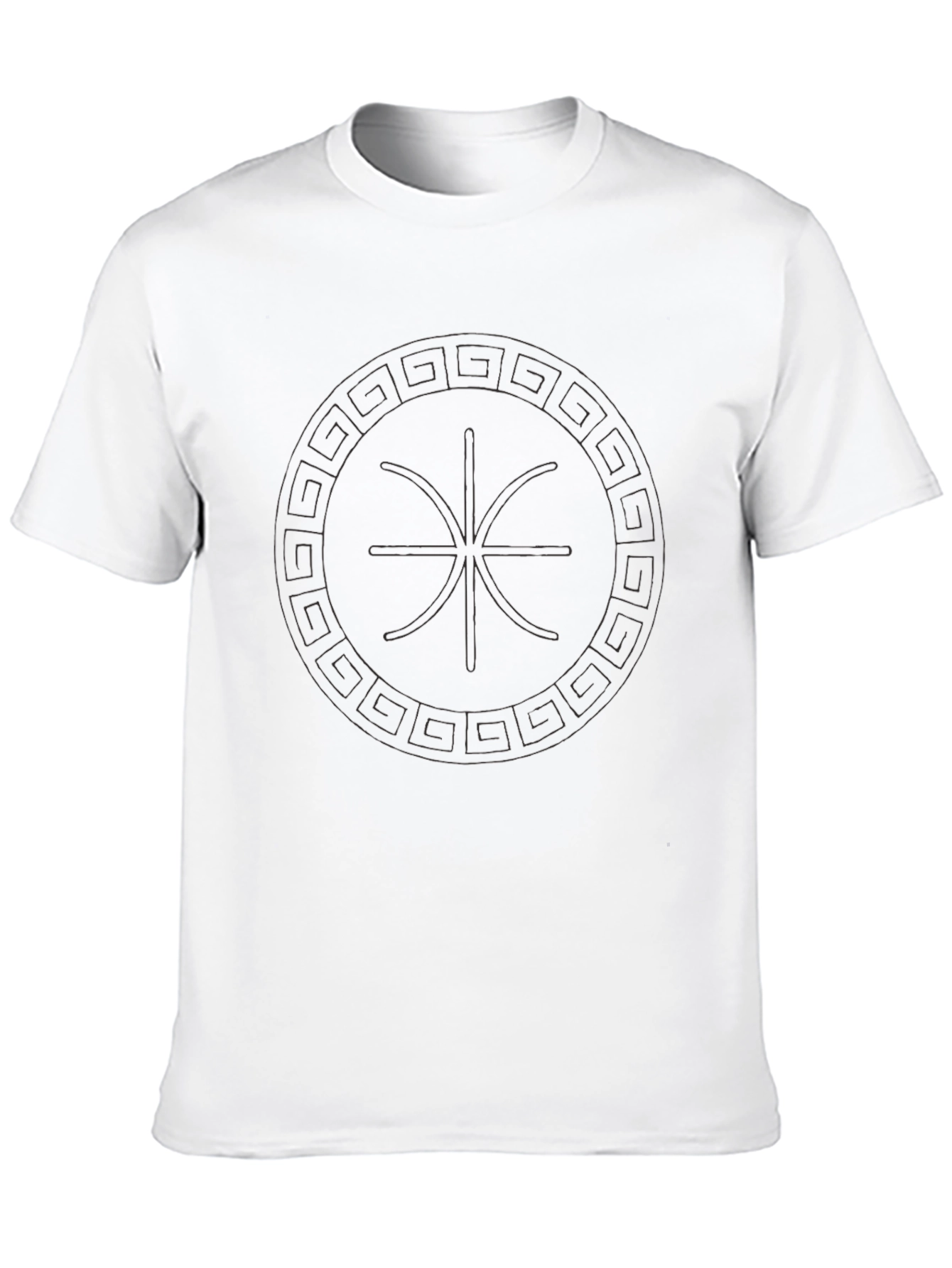 Geometric Circle Graphic Tee - Stylish Black T-Shirt