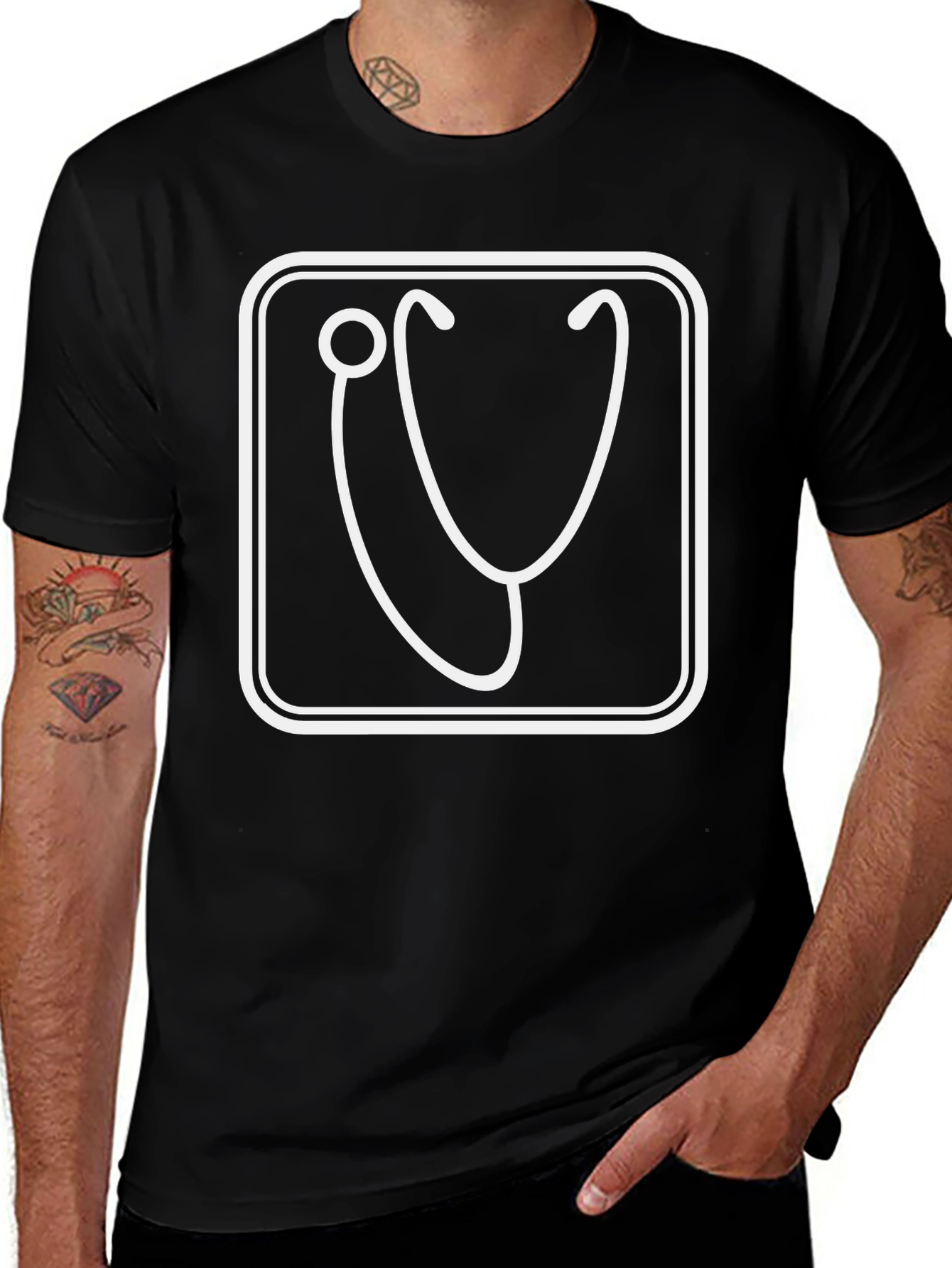 Doctor Stethoscope Graphic Tee - Cool Medical Shirt