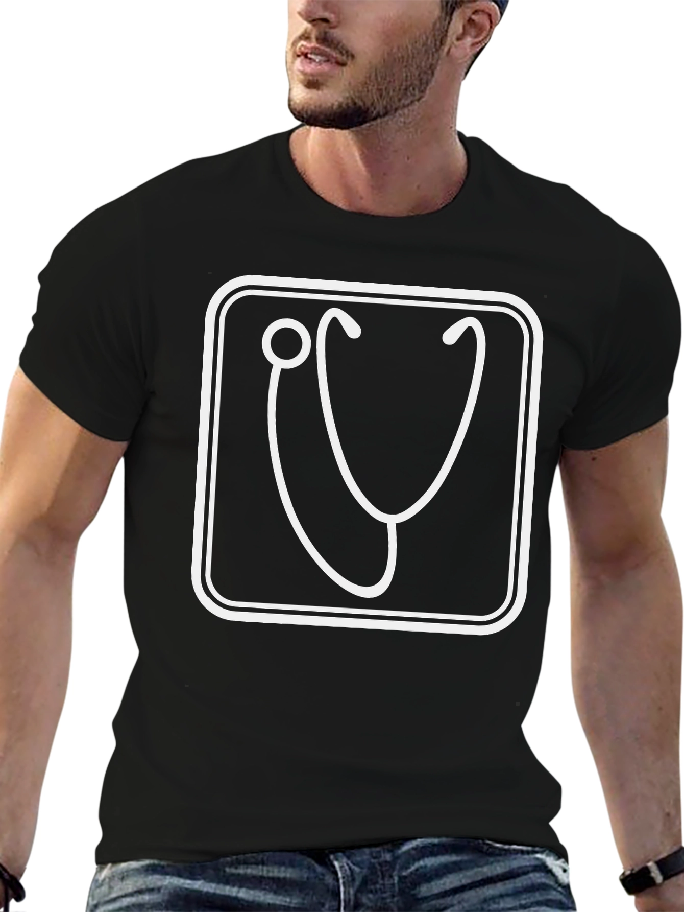Doctor Stethoscope Graphic Tee - Cool Medical Shirt