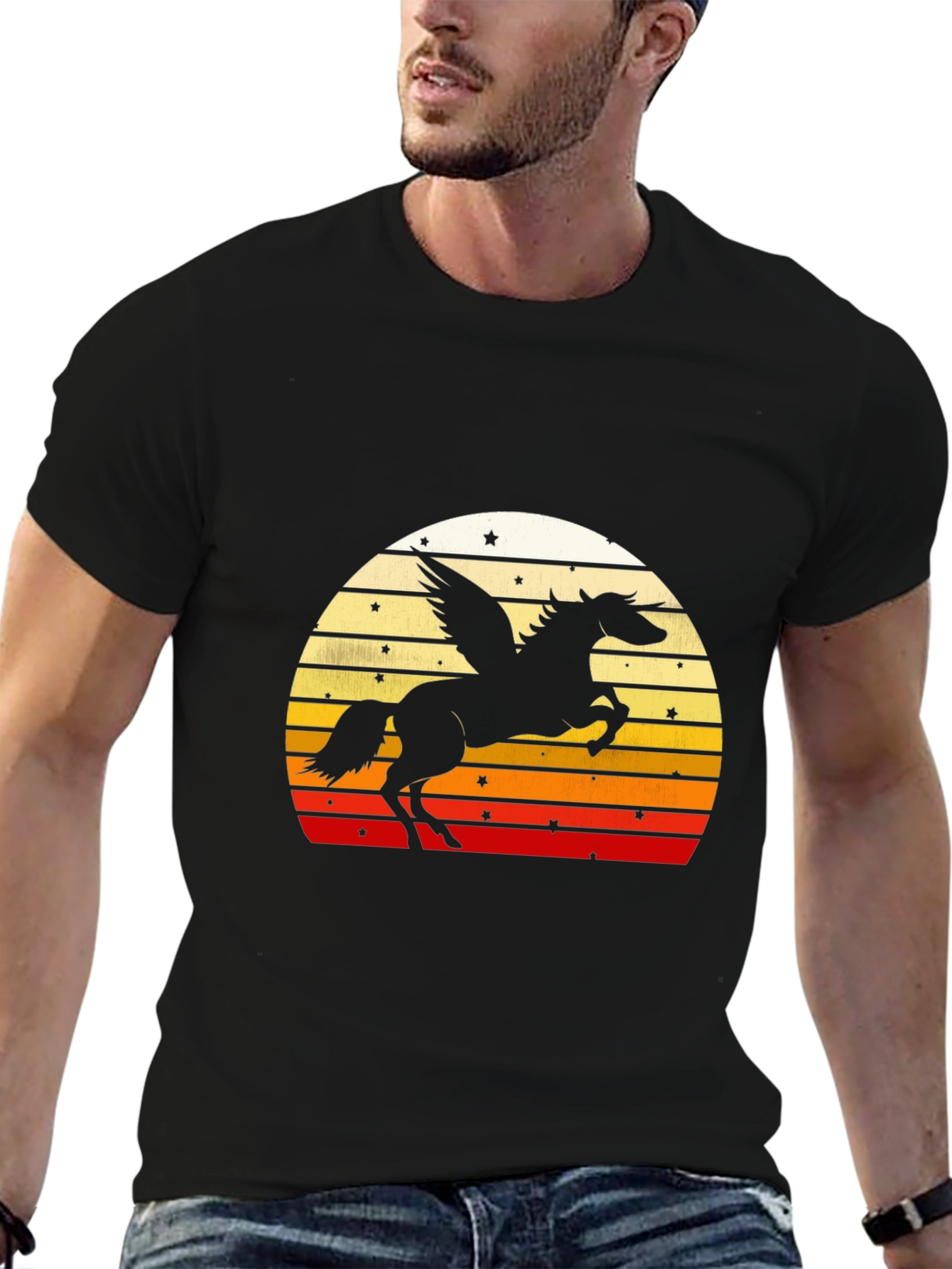 Retro Pegasus Sunset T-Shirt