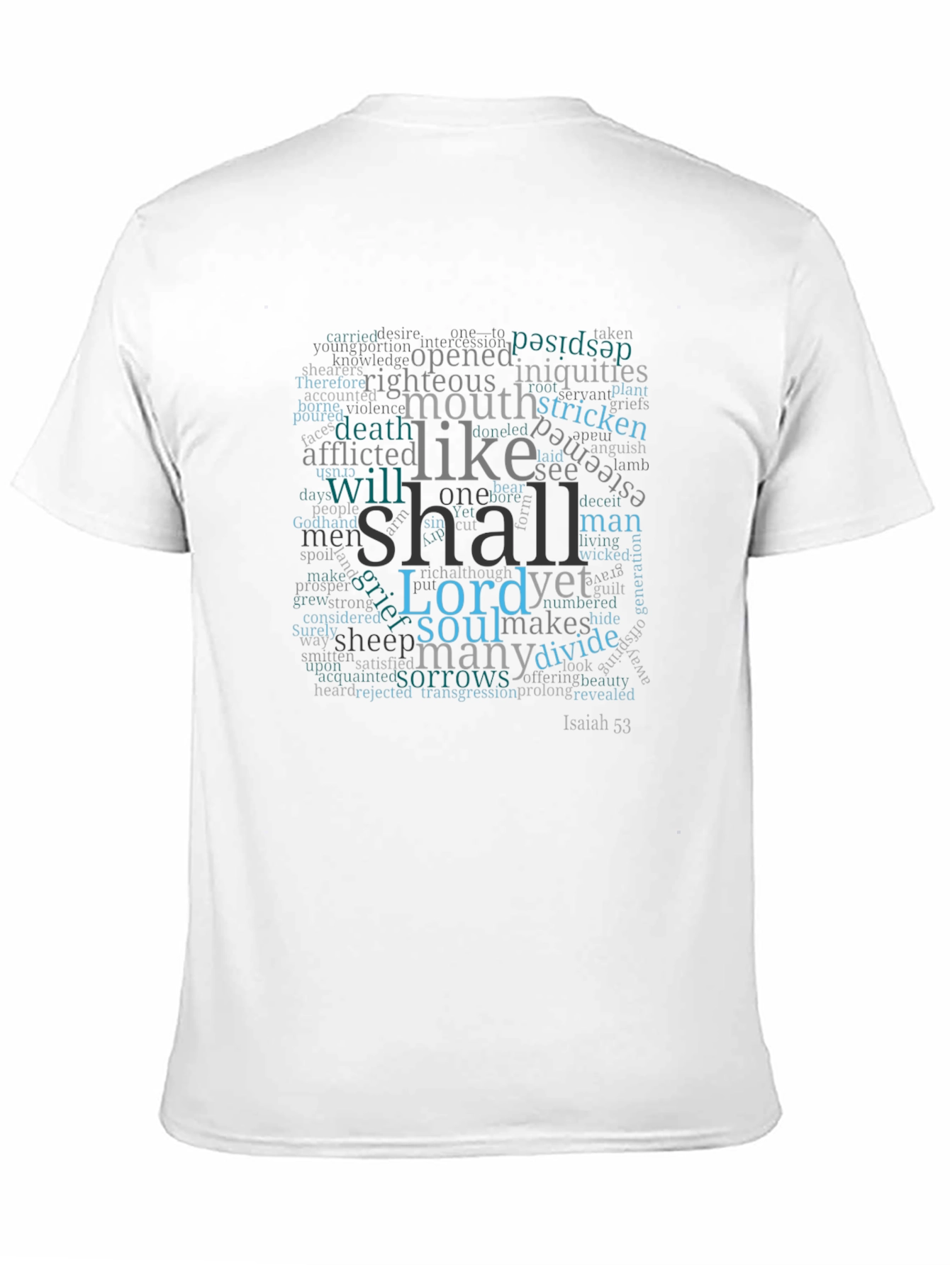 Isaiah 53 Christian Word Art T-Shirt