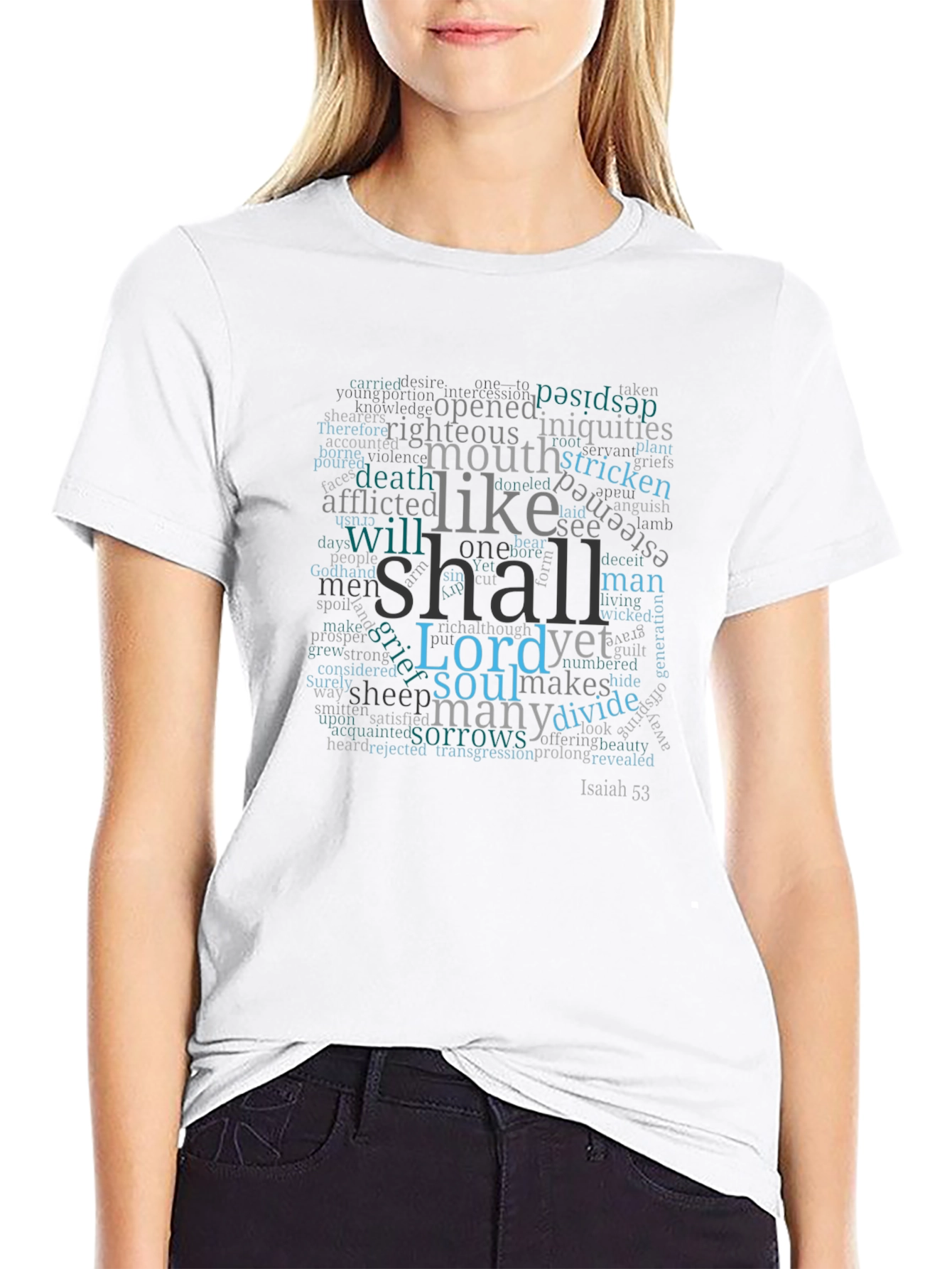 Isaiah 53 Christian Word Art T-Shirt