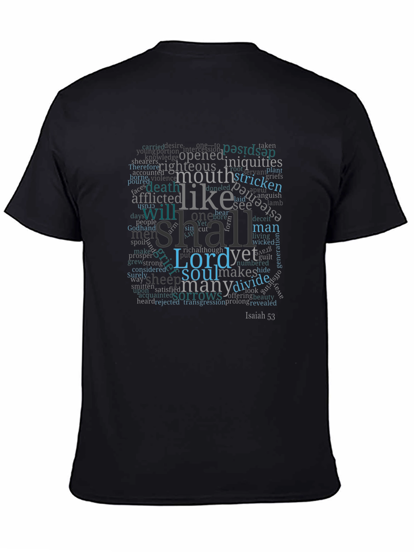 Isaiah 53 Christian Word Art T-Shirt