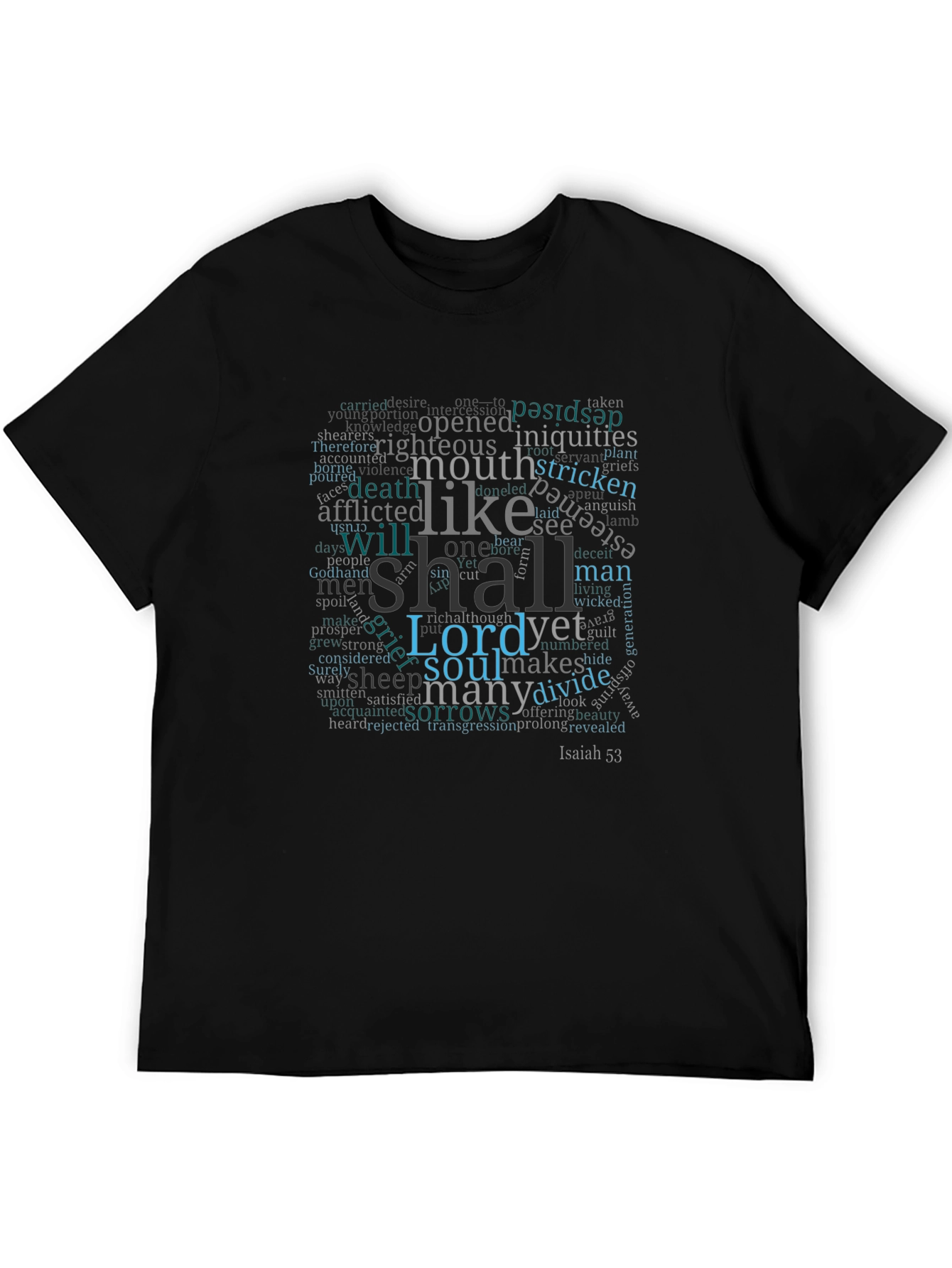 Isaiah 53 Christian Word Art T-Shirt