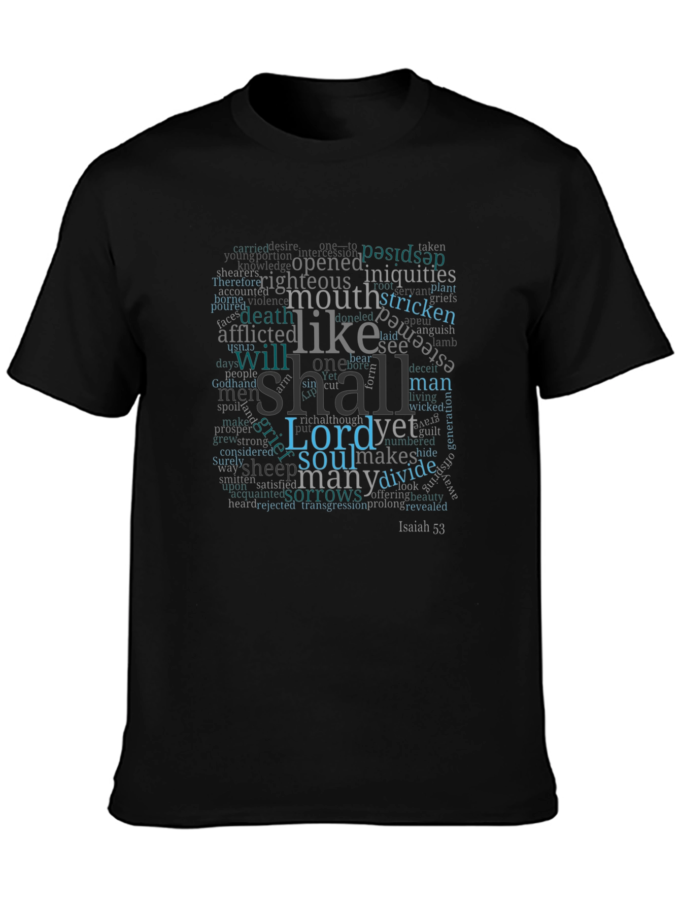Isaiah 53 Christian Word Art T-Shirt