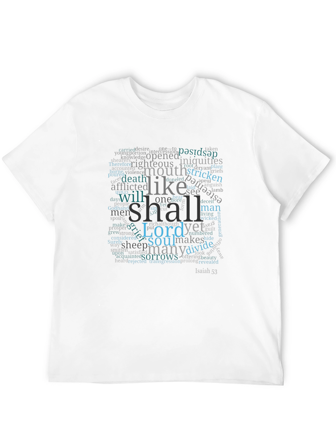 Isaiah 53 Christian Word Art T-Shirt