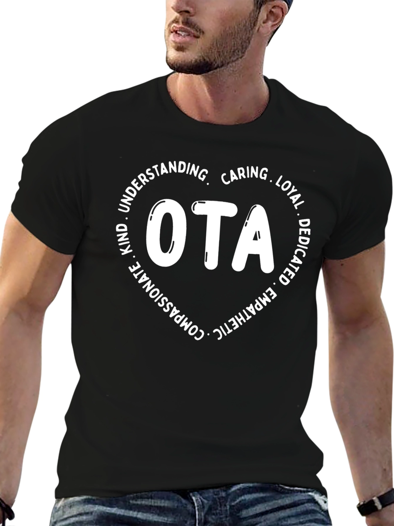 OTA Heart Graphic T-Shirt - Occupational Therapy Assistant Tee