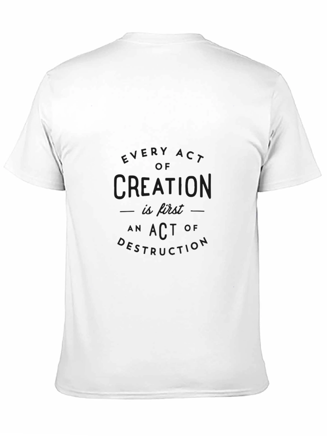 Creation Destruction Graphic Tee - Mens Black T-Shirt