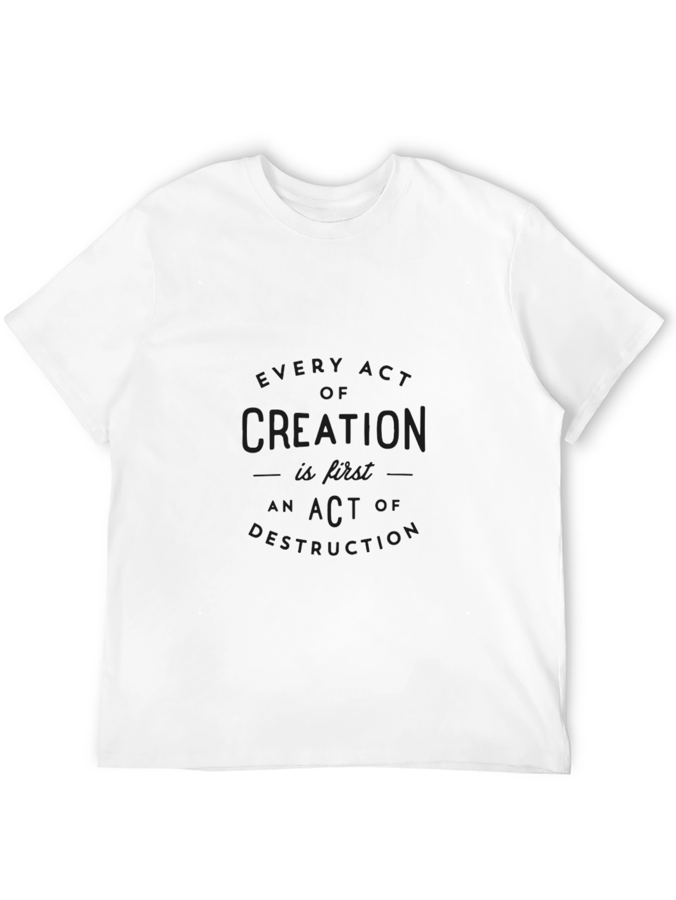 Creation Destruction Graphic Tee - Mens Black T-Shirt