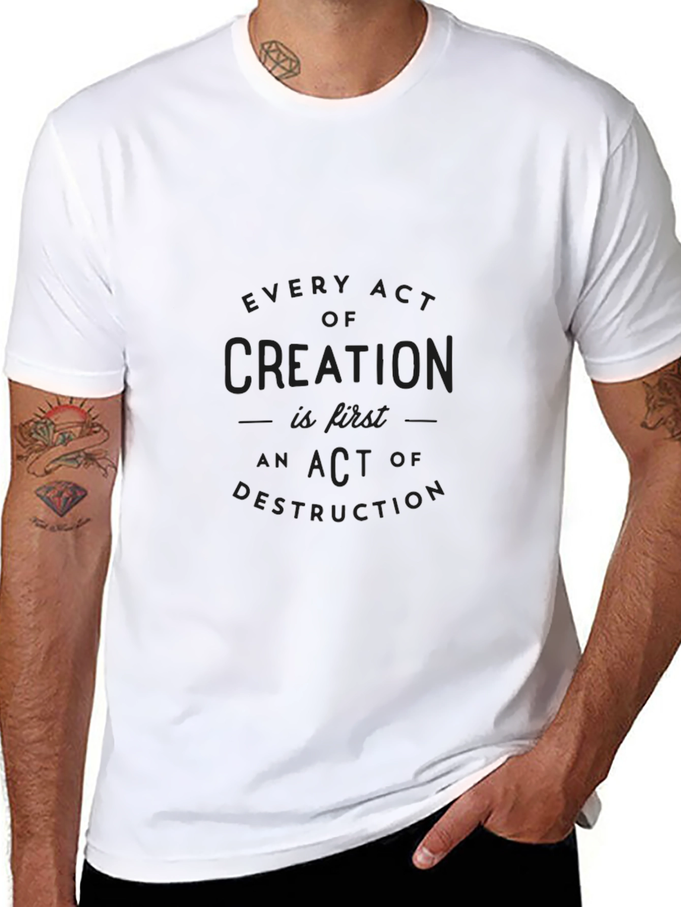 Creation Destruction Graphic Tee - Mens Black T-Shirt